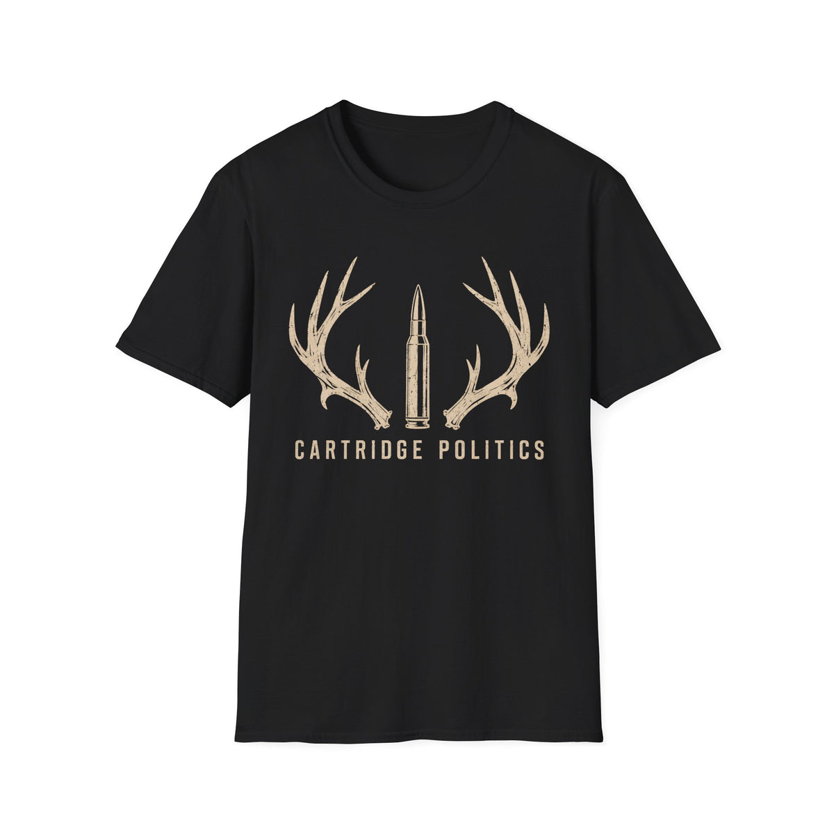 Cartridge Politics Antlers and Cartridge T-shirt