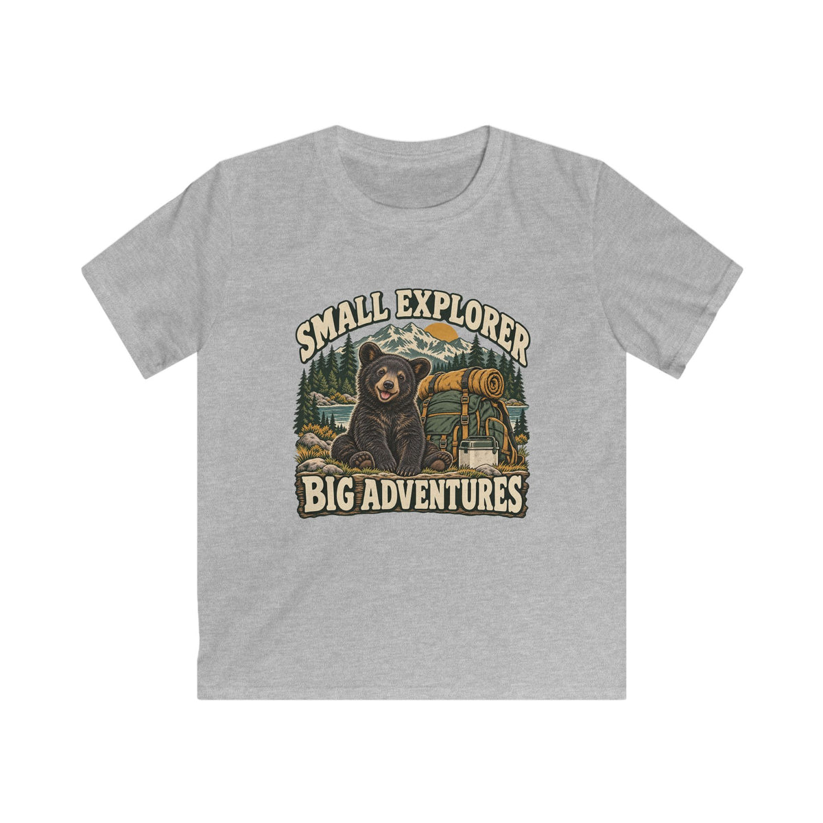 Kids Small Explorer Big Adventures Bear T-shirt