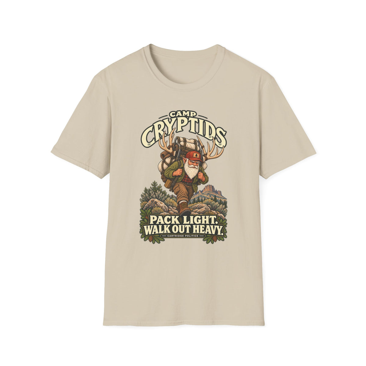 Camp Cryptid Gnome Packout T-shirt