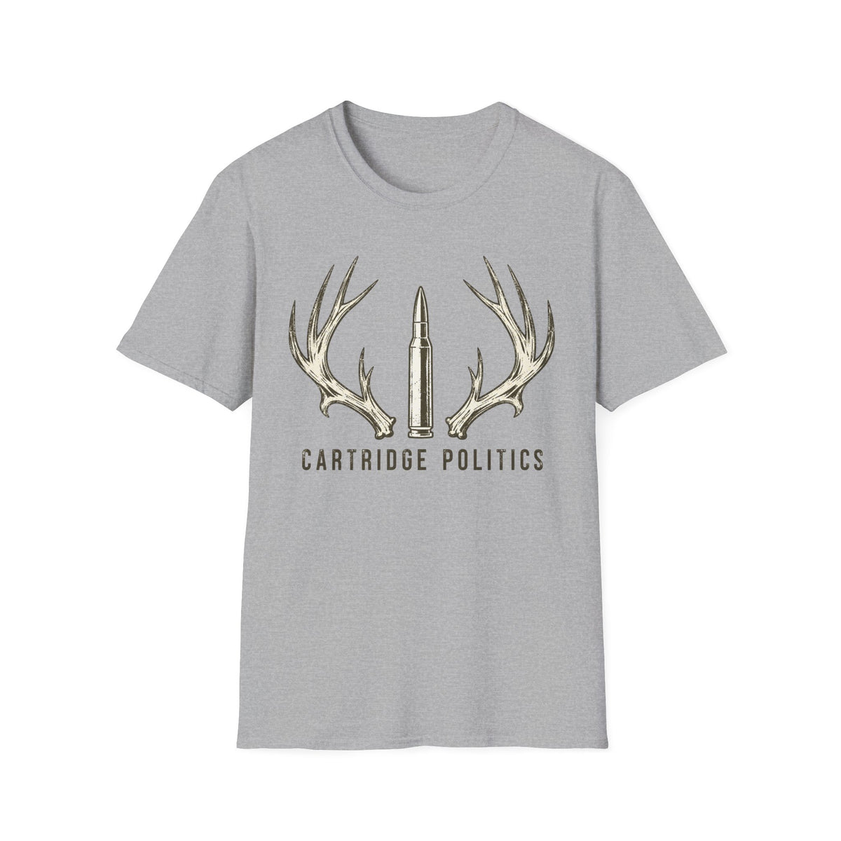 Cartridge Politics Antlers and Cartridge T-shirt