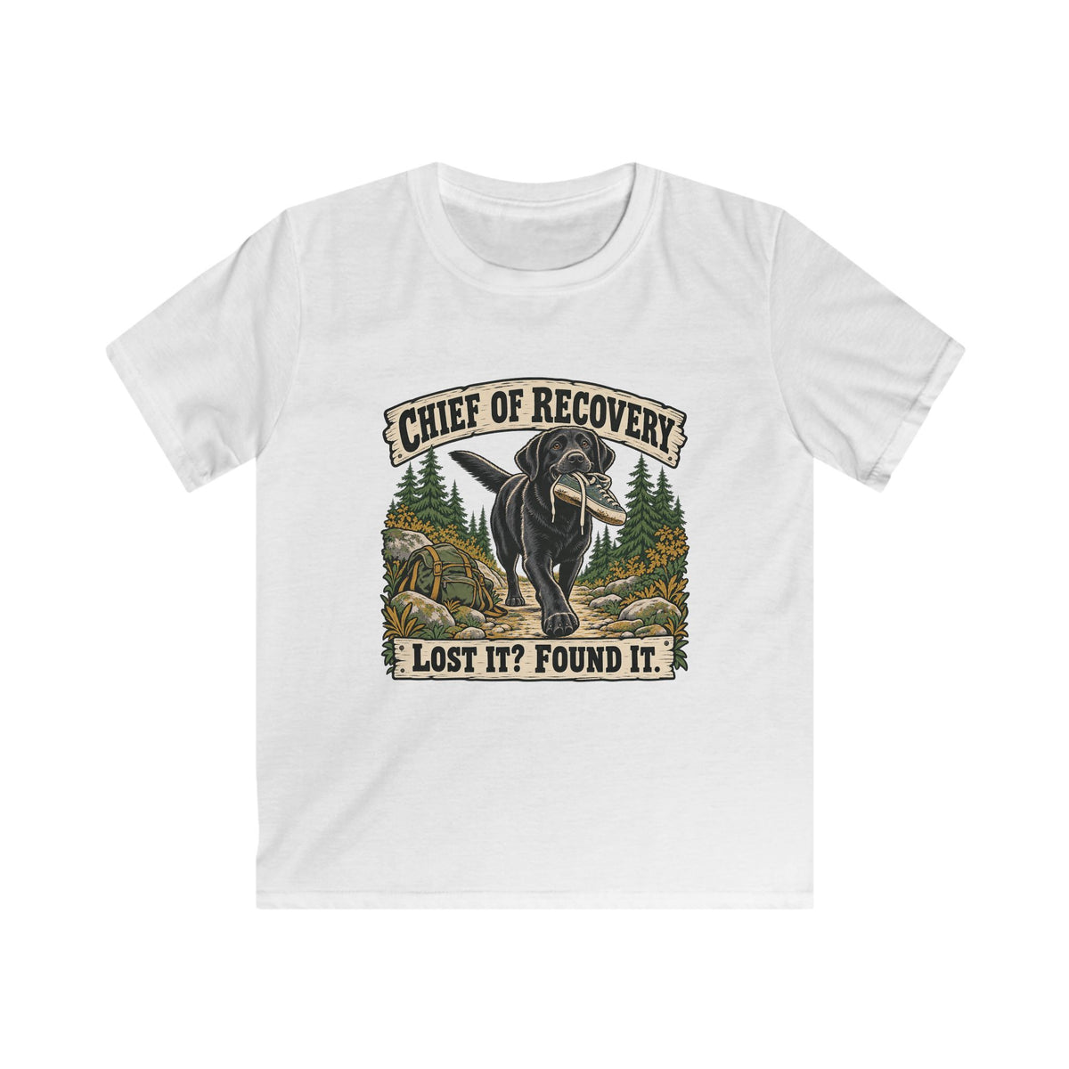 Kids Chief of Recovery Black Lab T-shirt