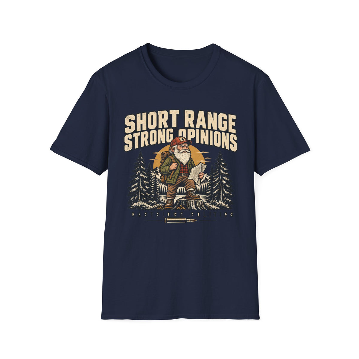 Gnome Short Range Strong Opinions T-shirt