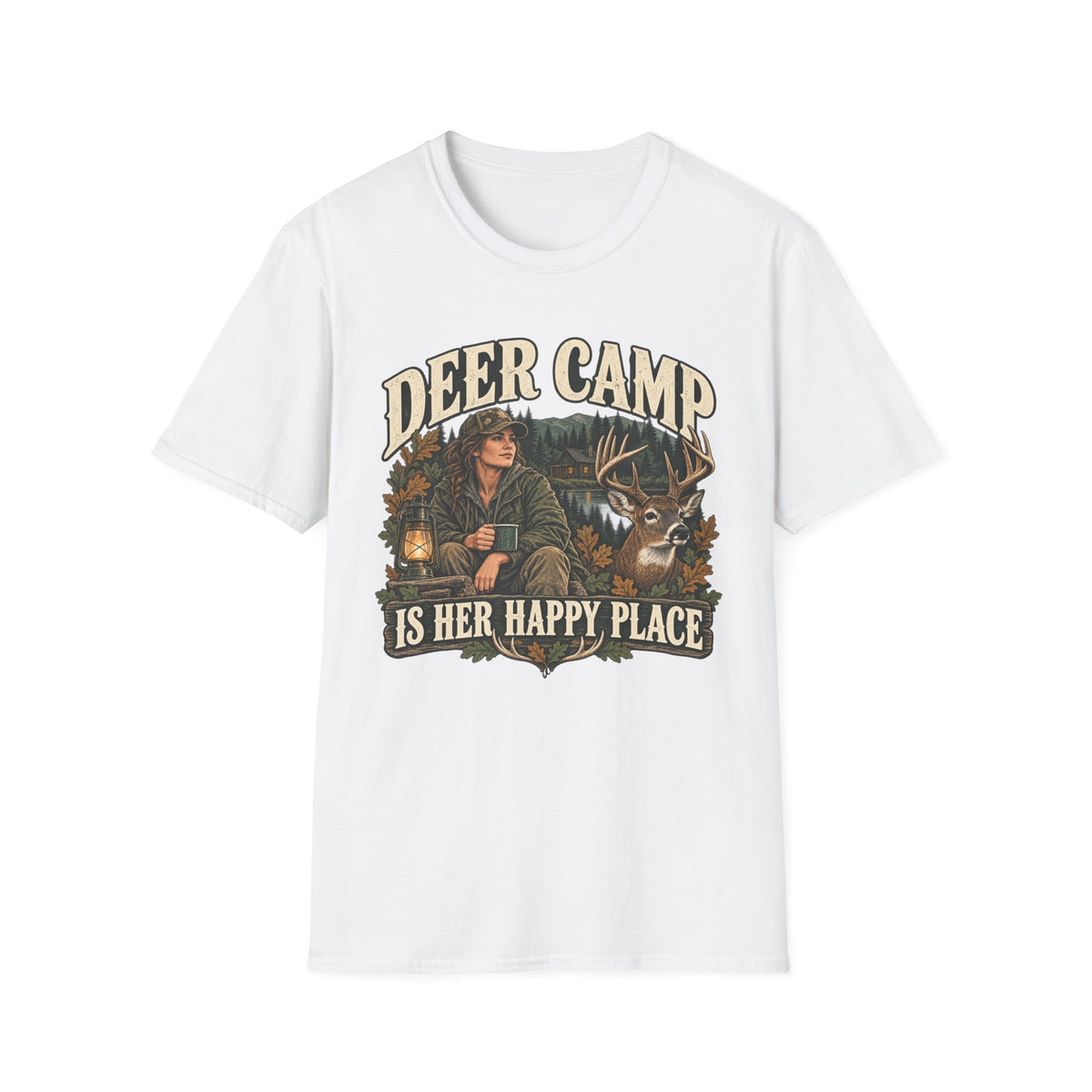 Deer Camp Is Her Happy Place T-shirt