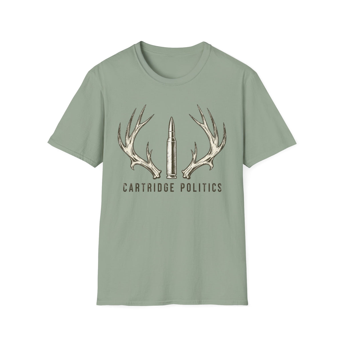 Cartridge Politics Antlers and Cartridge T-shirt