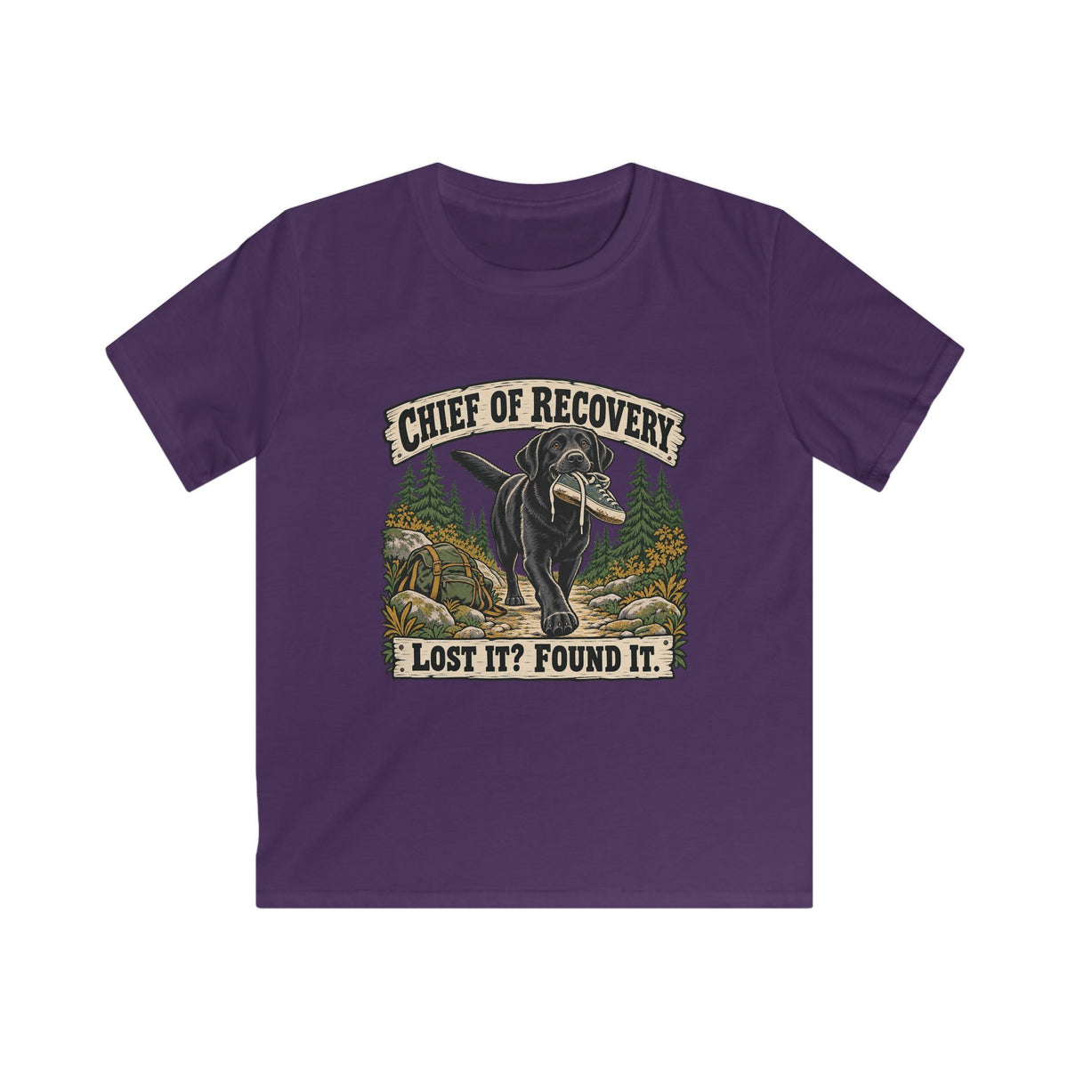 Kids Chief of Recovery Black Lab T-shirt