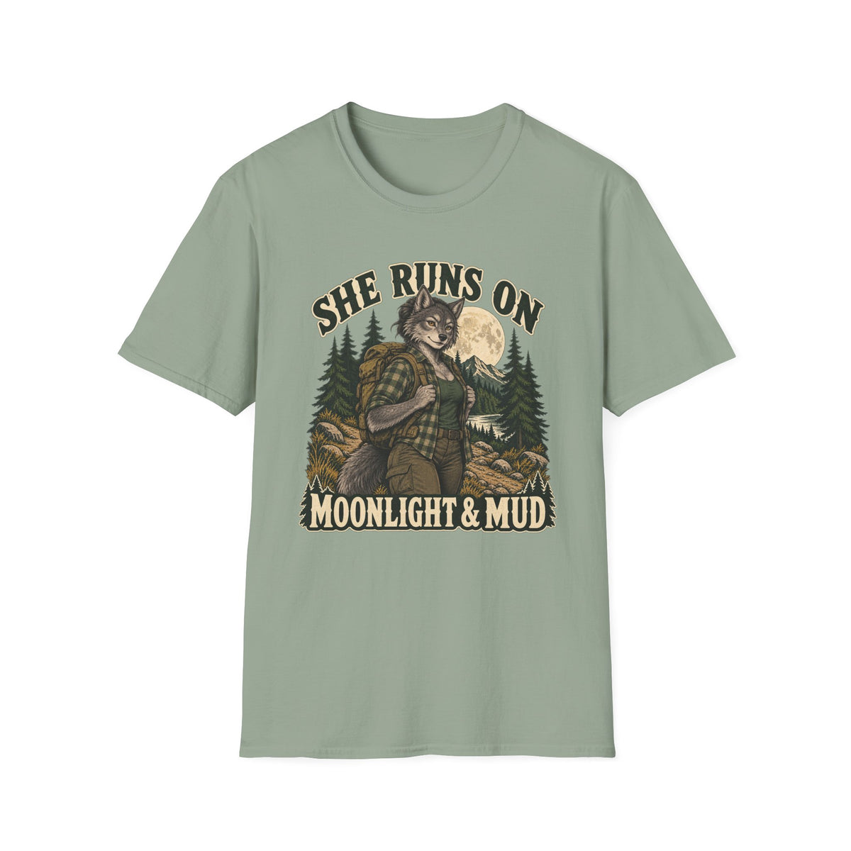 She Runs On Moonlight Werewolf T-shirt