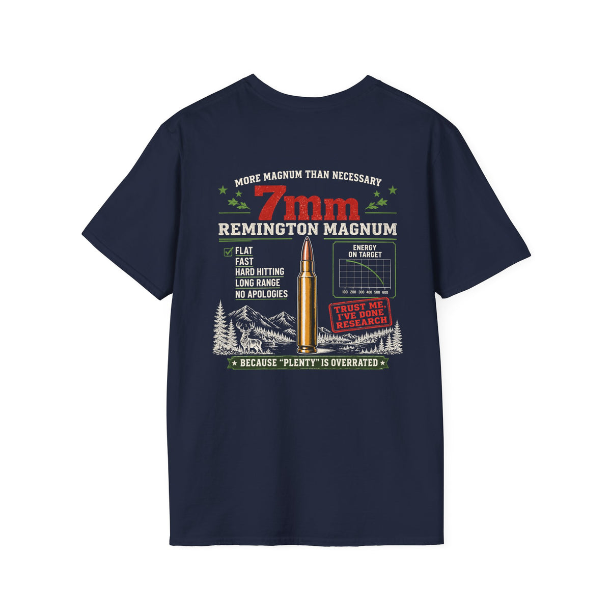 Team 7mm Remington Magnum Detailed T-shirt