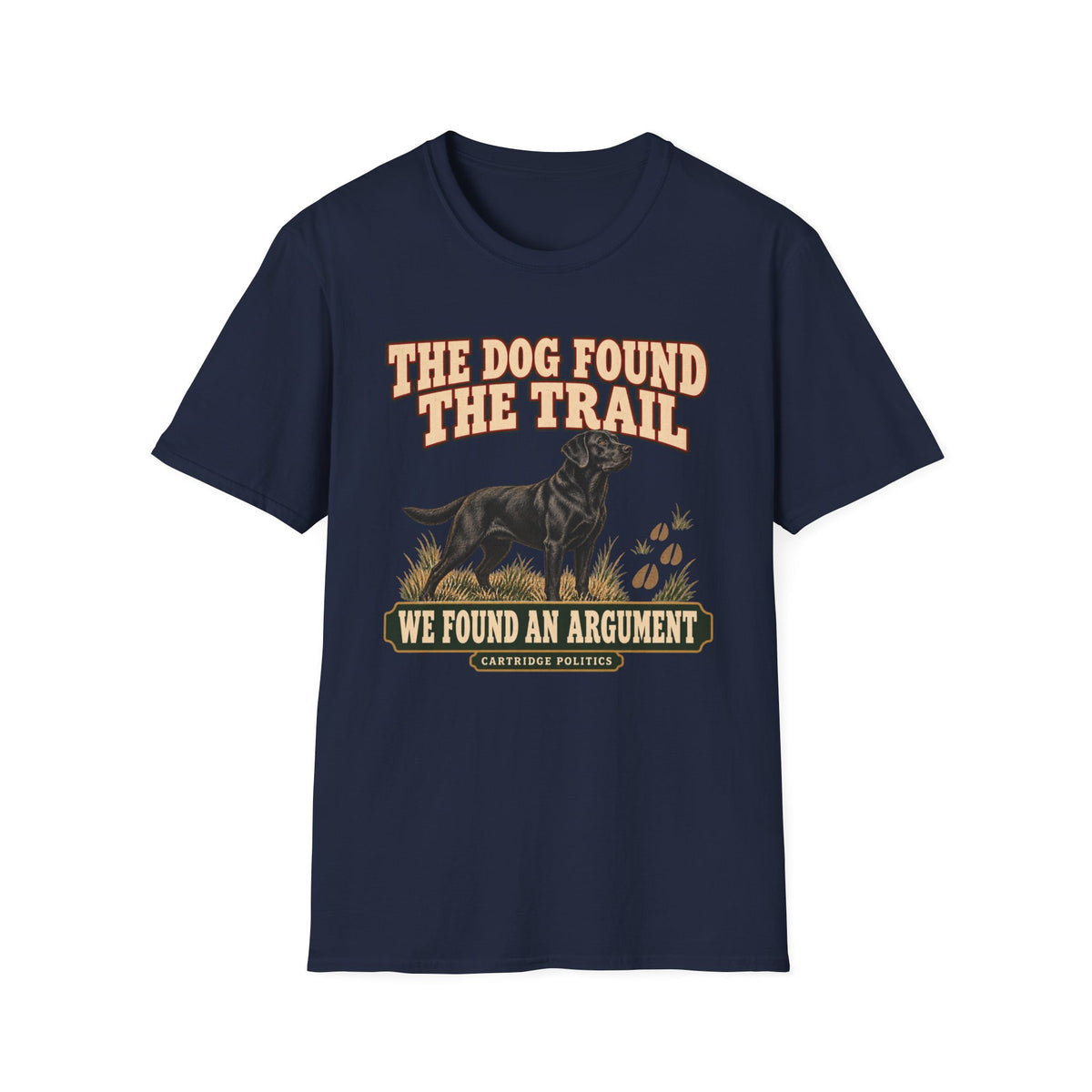 Black Lab Dog Found The Trail T-shirt