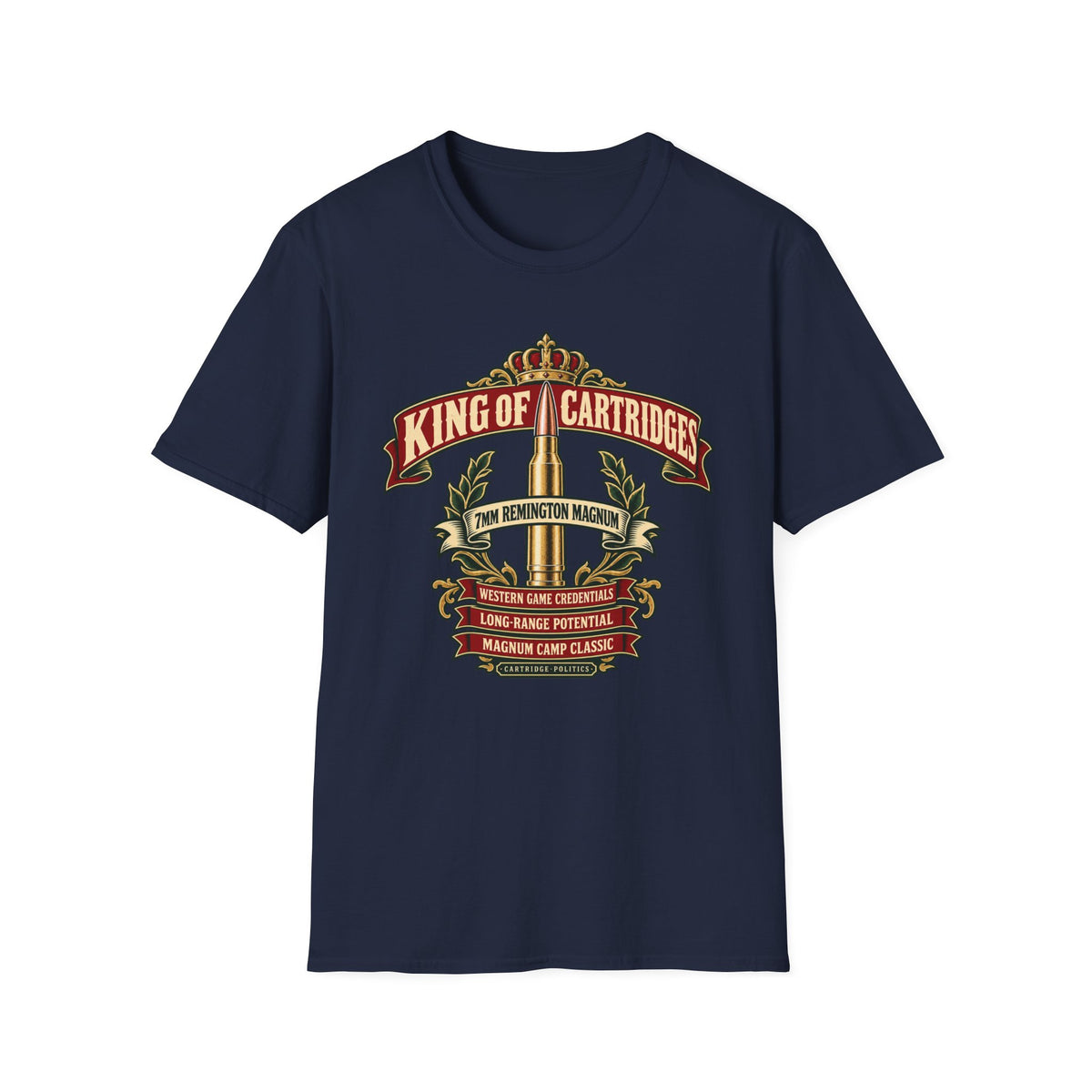 King of Cartridges 7mm Remington Magnum T-shirt