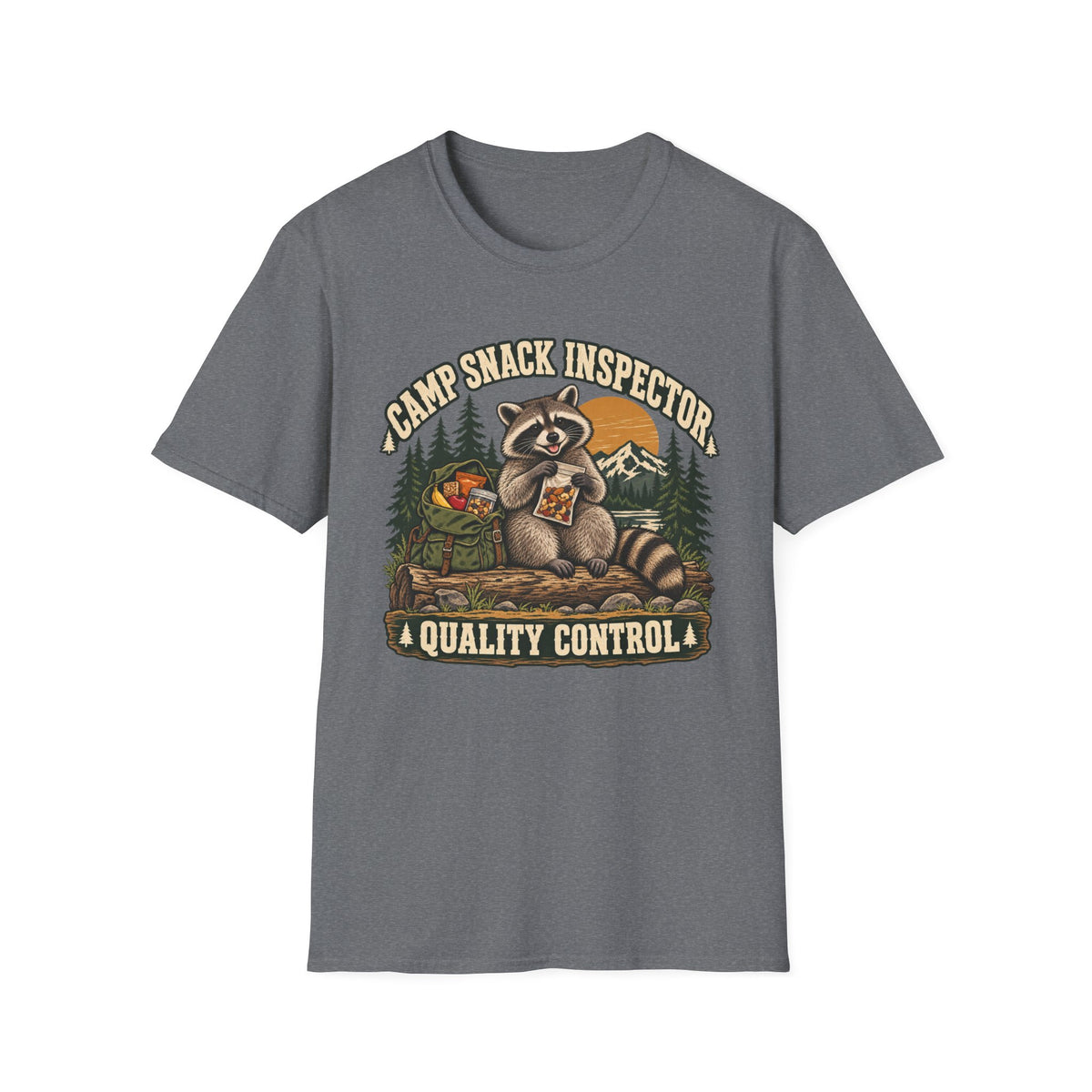 Camp Snack Inspector Raccoon T-shirt