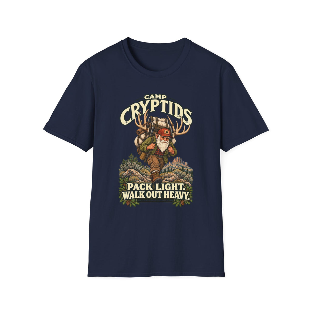 Camp Cryptid Gnome Packout T-shirt