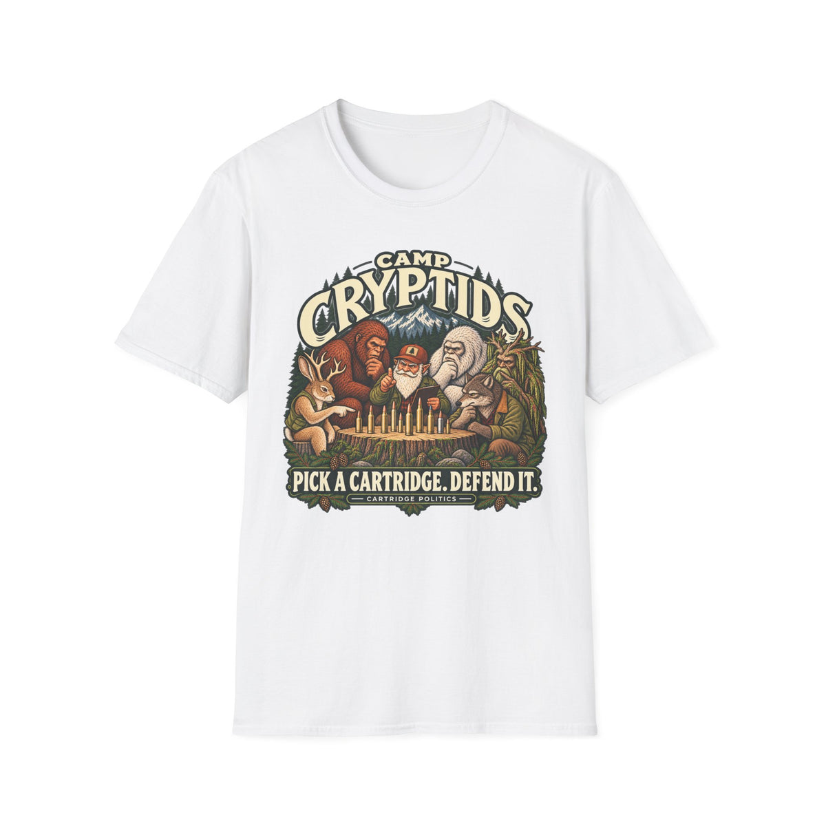 Camp Cryptids Pick a Cartridge. Defend It T-shirt