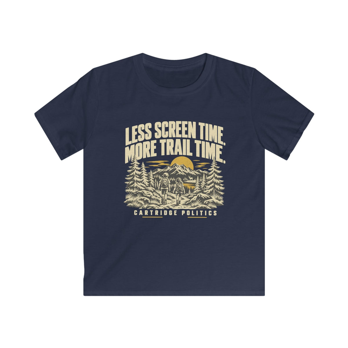 Kids Less Screen Time More Trail Time T-shirt