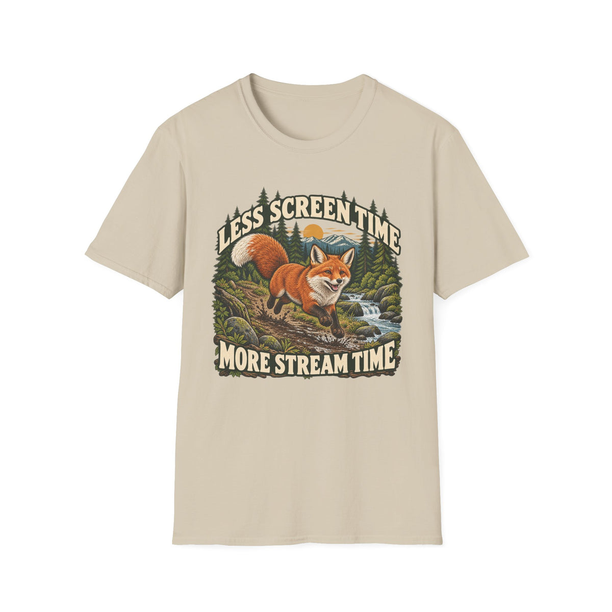 Less Screen Time Fox T-shirt