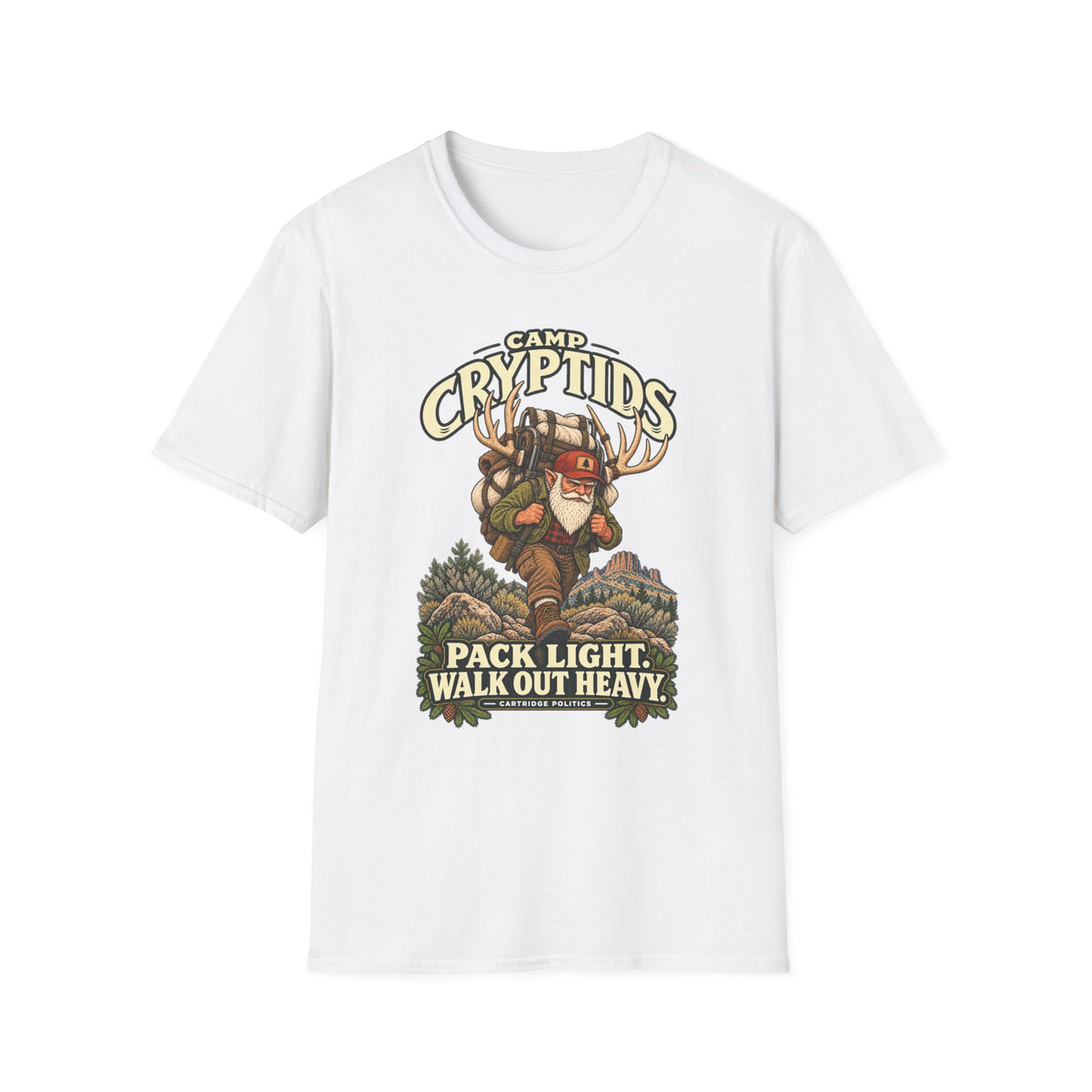 Camp Cryptid Gnome Packout T-shirt