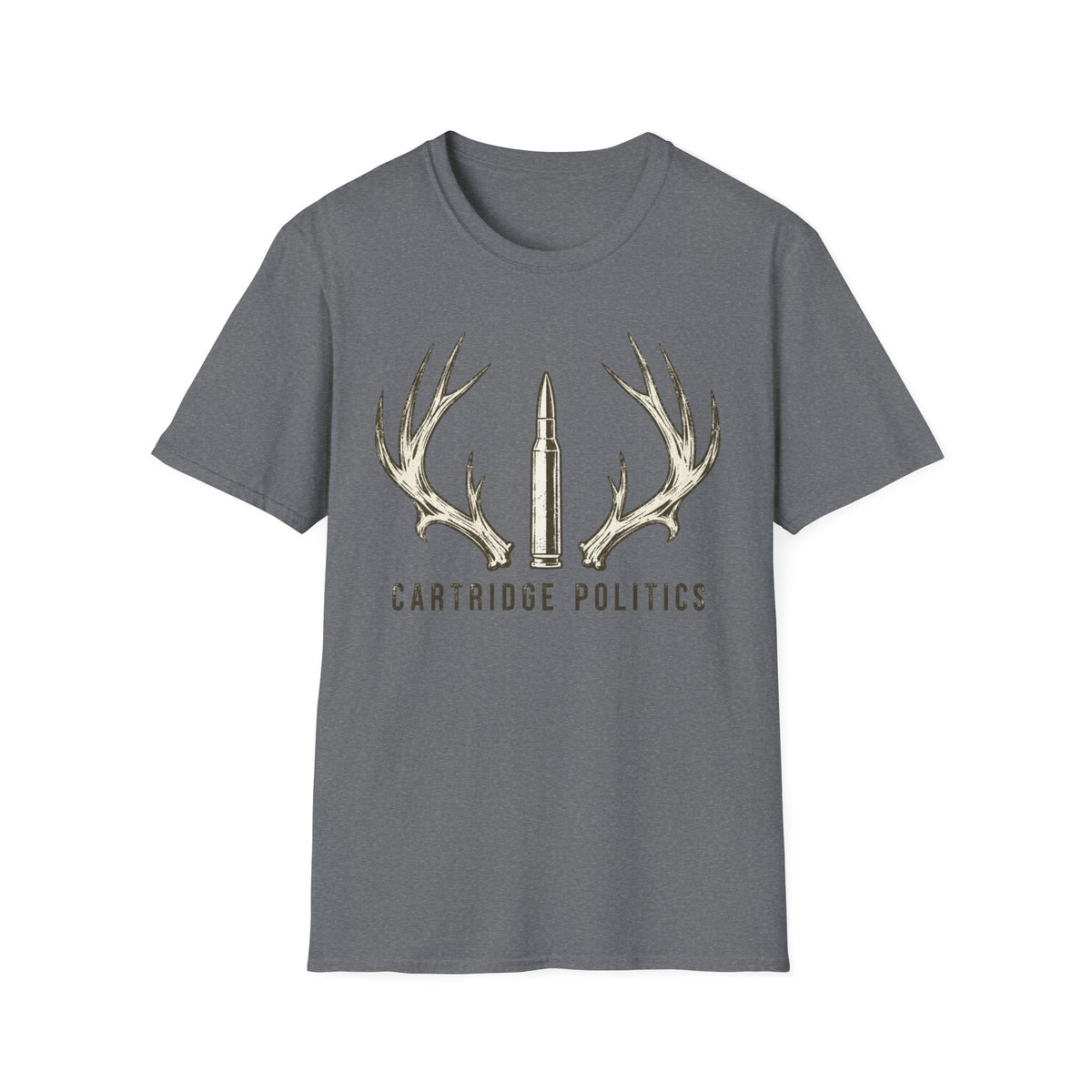 Cartridge Politics Antlers and Cartridge T-shirt