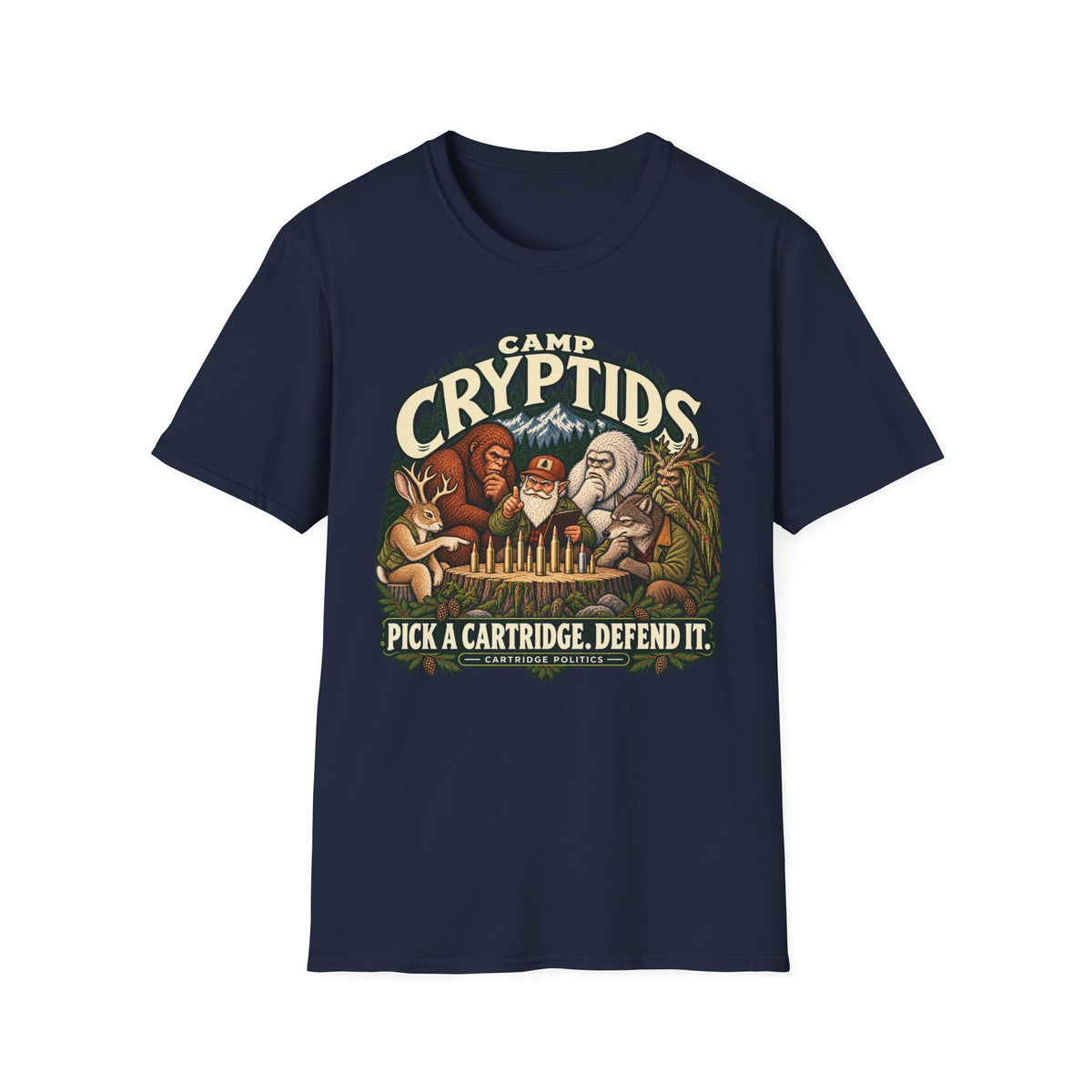 Camp Cryptids Pick a Cartridge. Defend It T-shirt