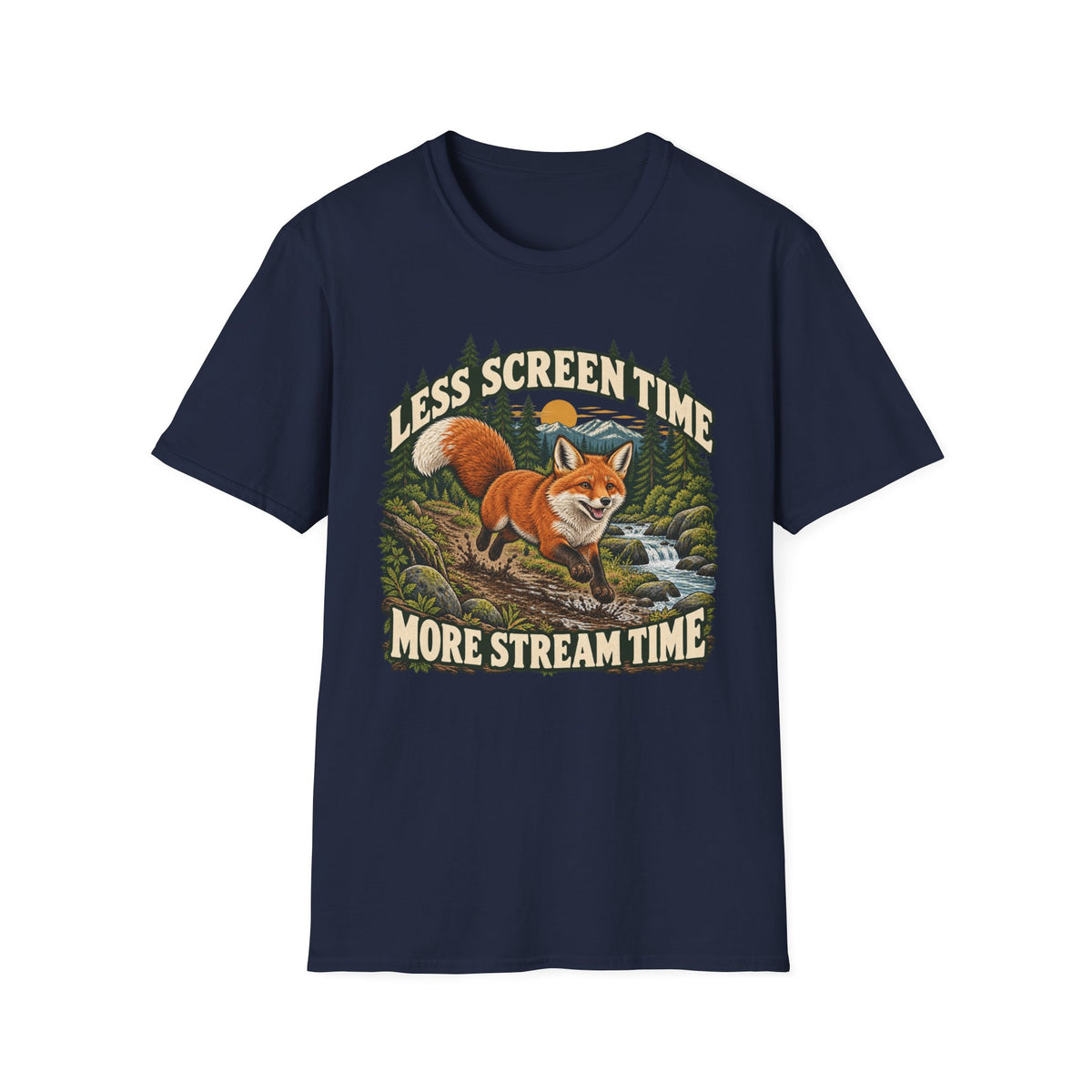 Less Screen Time Fox T-shirt