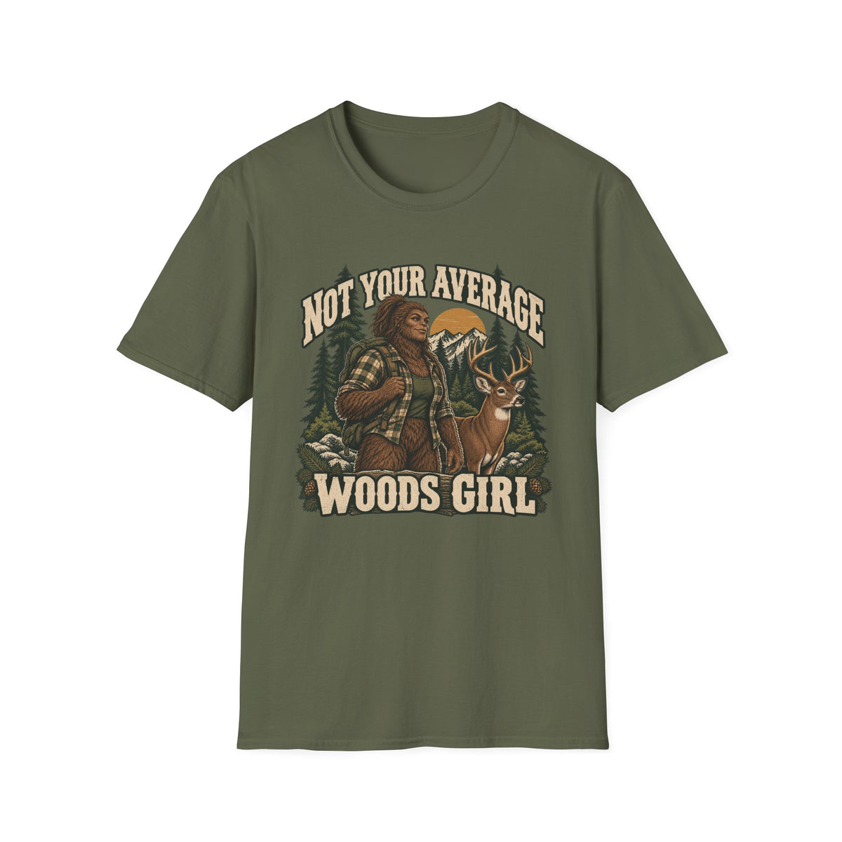 Not Your Average Woods Girl Sasquatch T-shirt