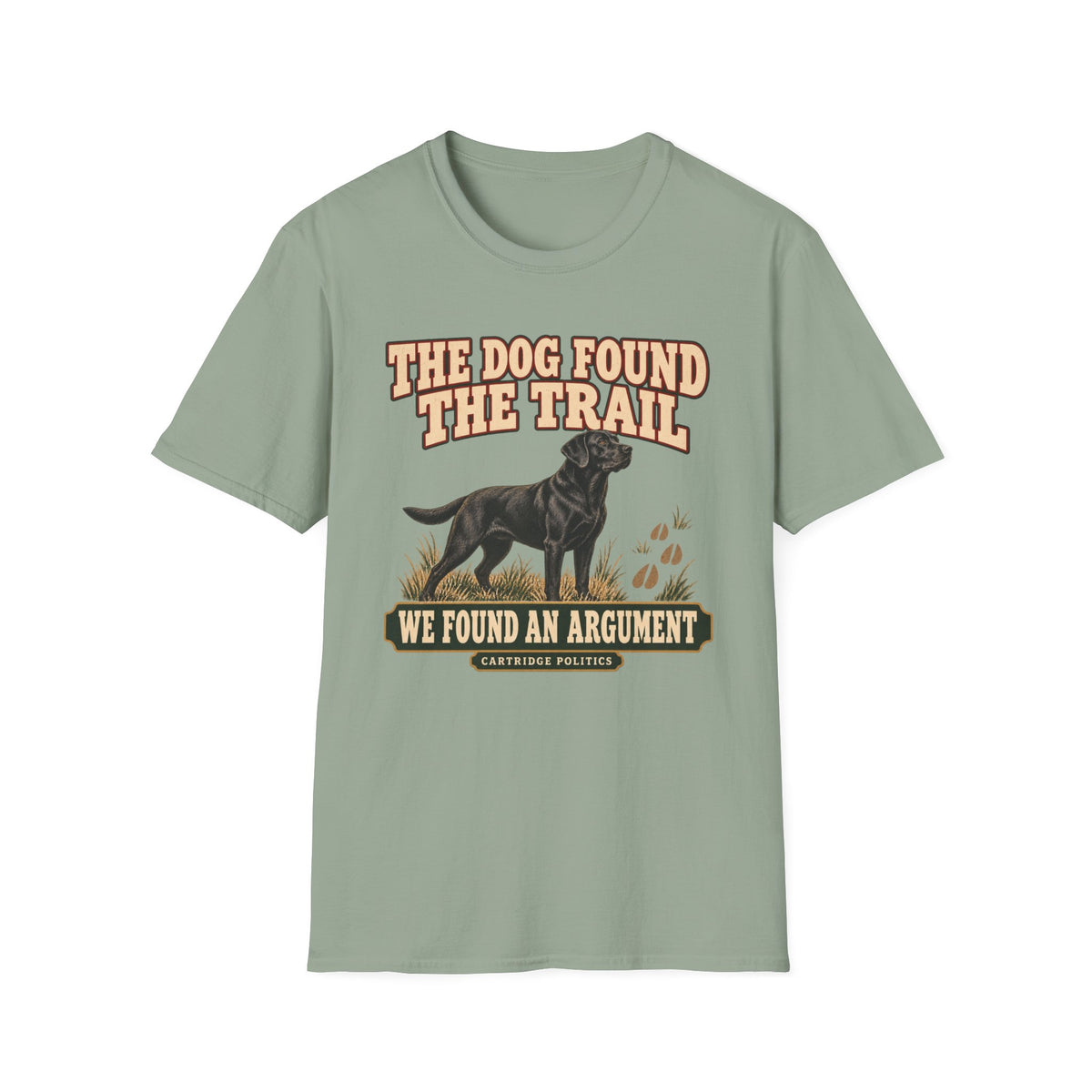 Black Lab Dog Found The Trail T-shirt