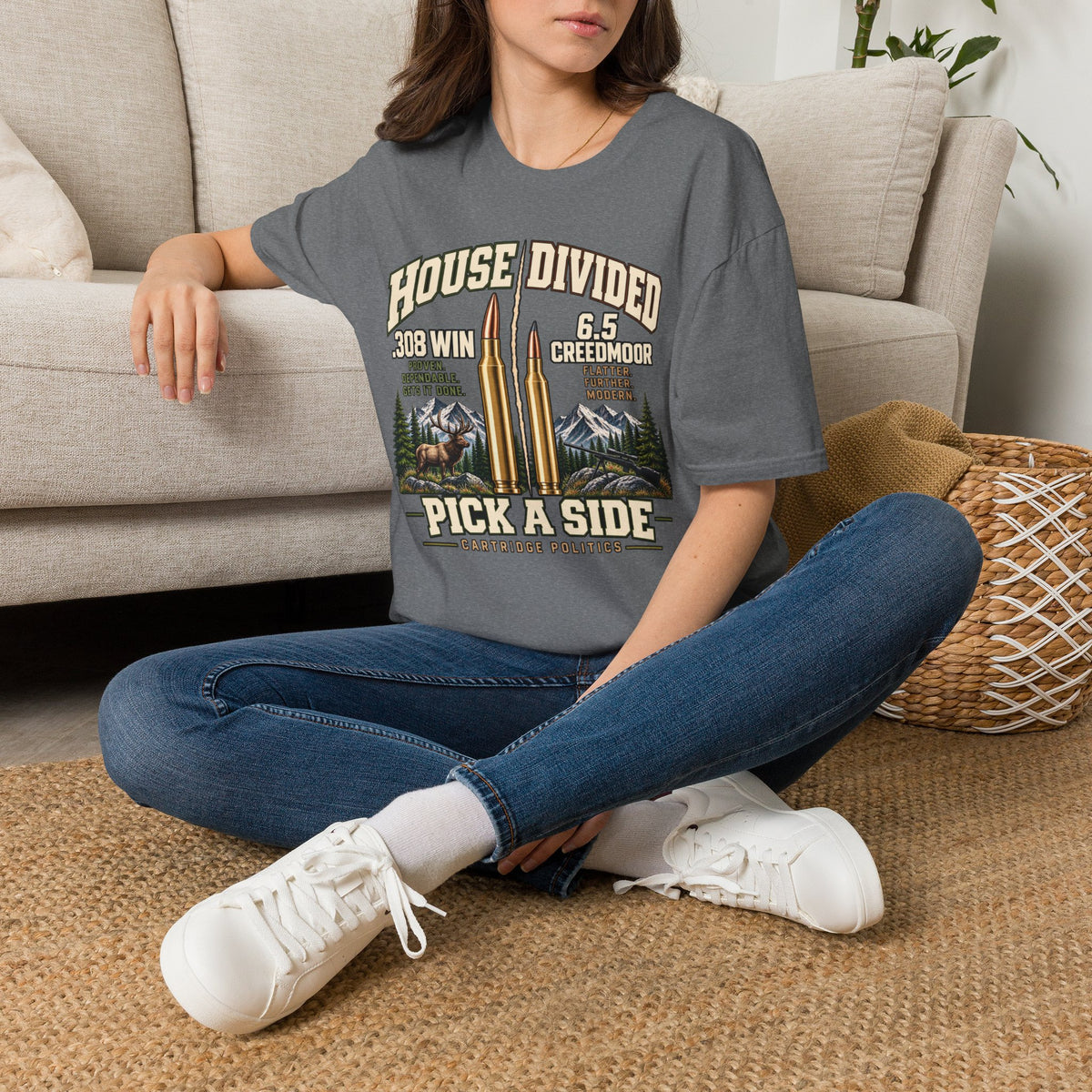 House Divided .308 VS 6.5 Creedmoor T-shirt