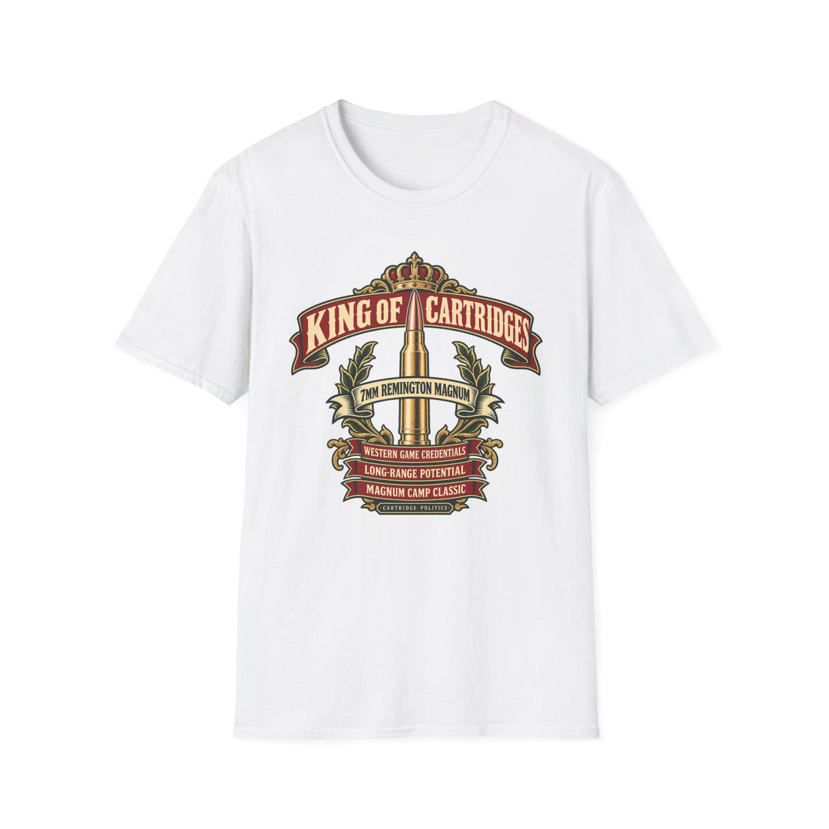 King of Cartridges 7mm Remington Magnum T-shirt