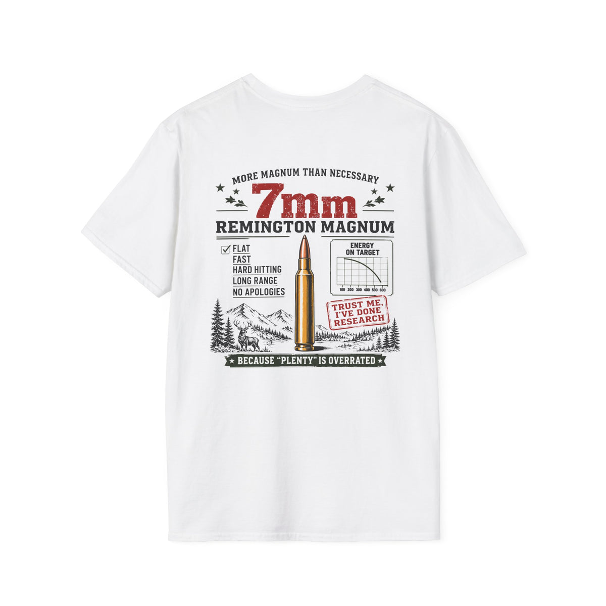 Team 7mm Remington Magnum Detailed T-shirt