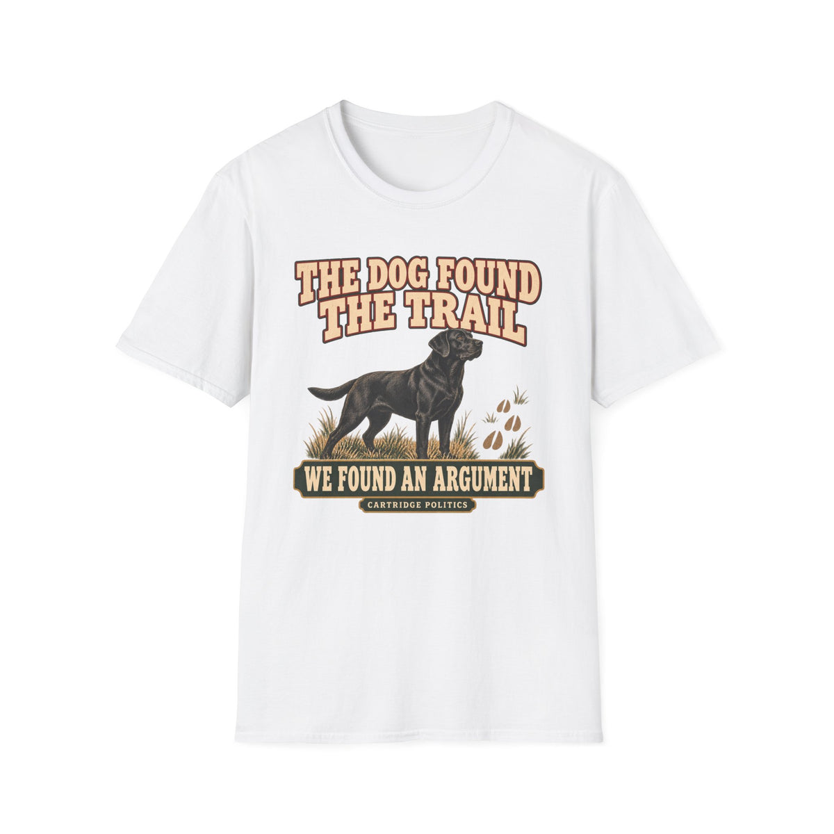 Black Lab Dog Found The Trail T-shirt