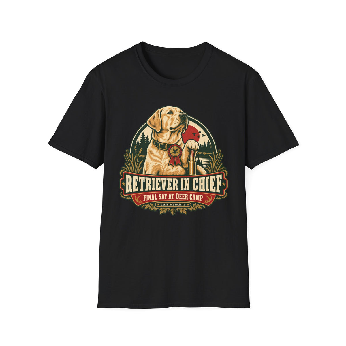Yellow Lab Retriever In Chief T-shirt