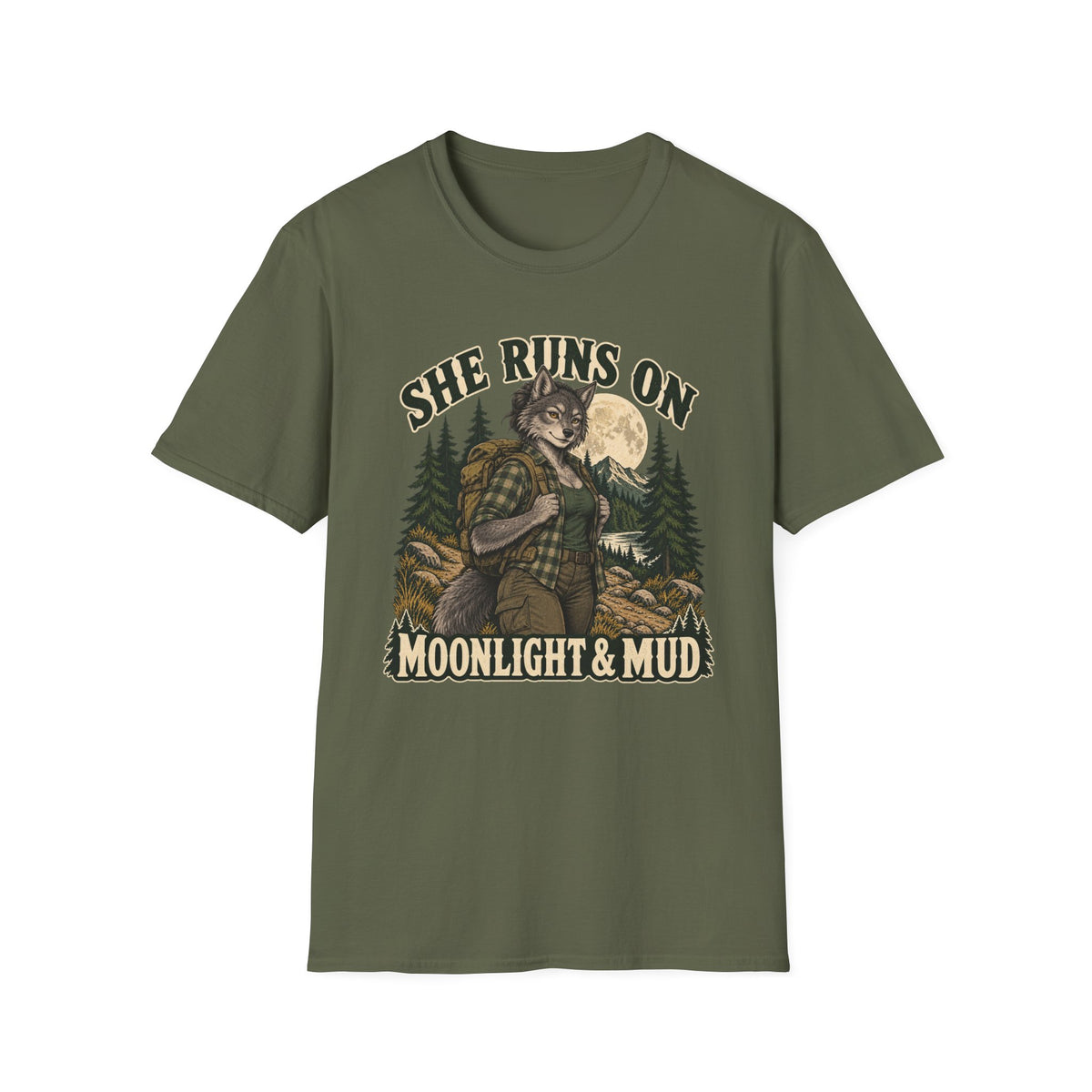 She Runs On Moonlight Werewolf T-shirt