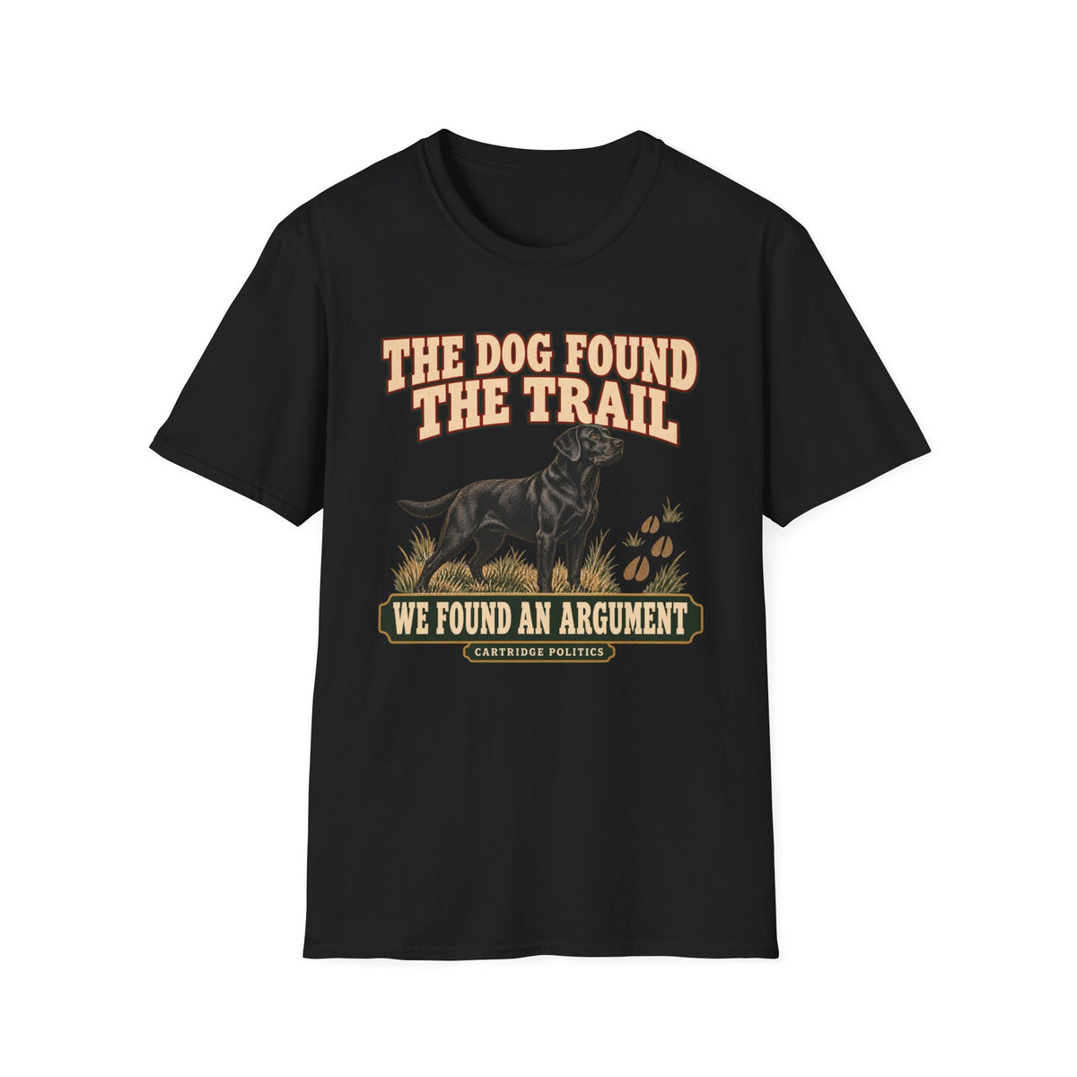 Black Lab Dog Found The Trail T-shirt