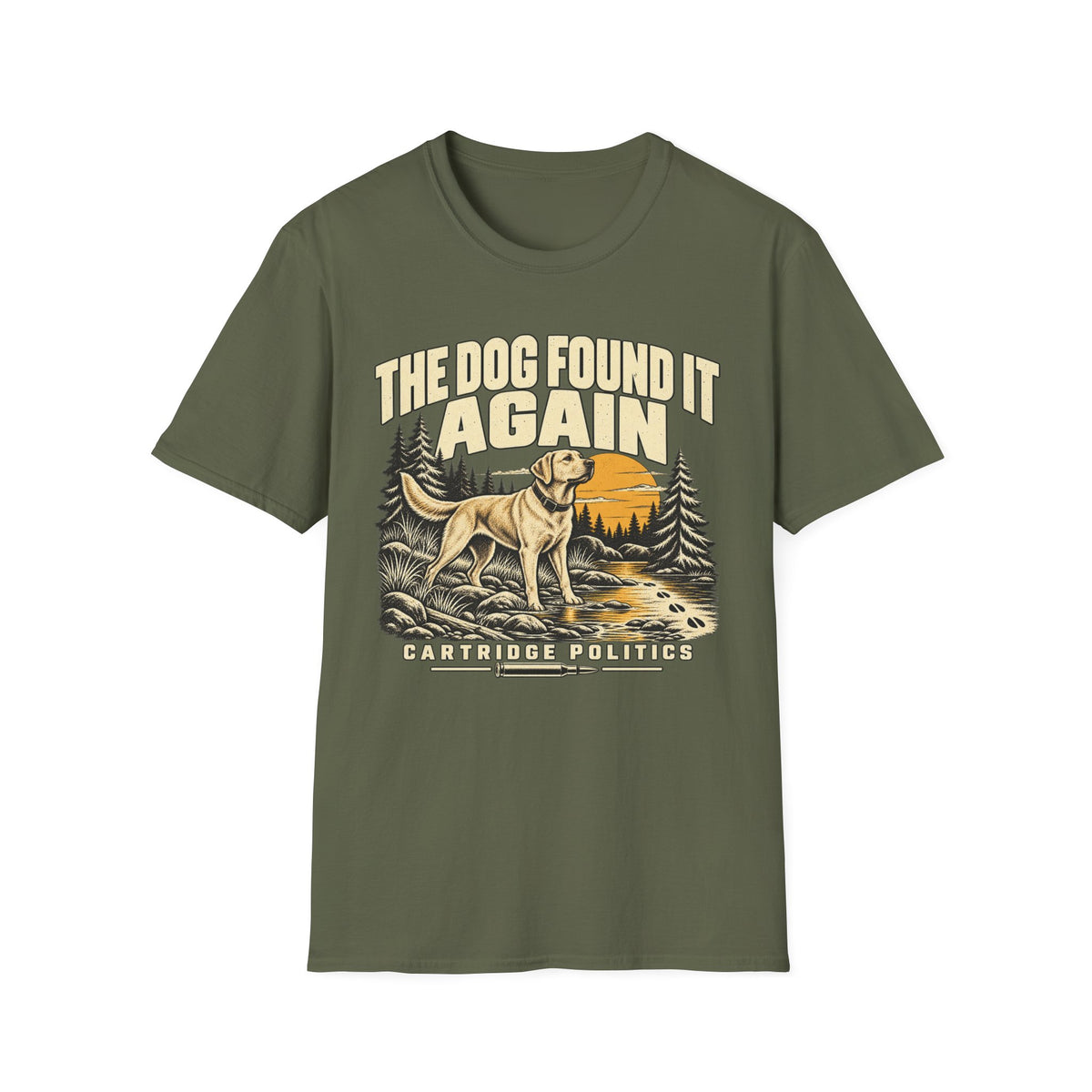 Yellow Lab Dog Found It Again T-shirt