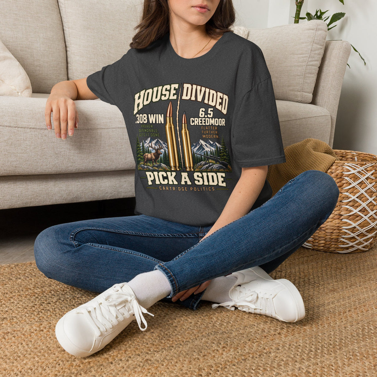 House Divided .308 VS 6.5 Creedmoor T-shirt