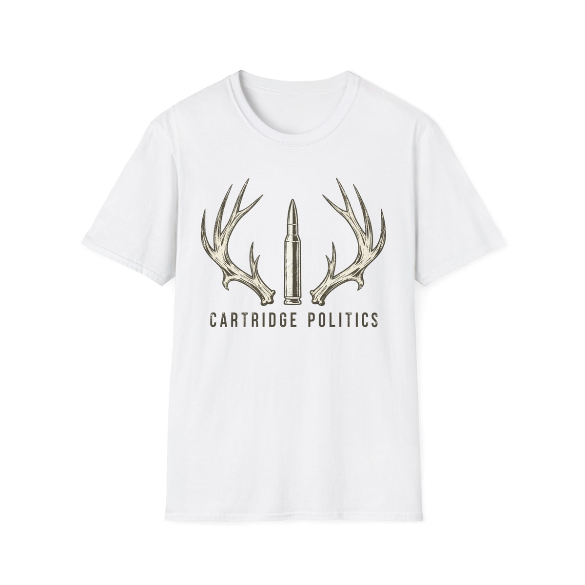 Cartridge Politics Antlers and Cartridge T-shirt