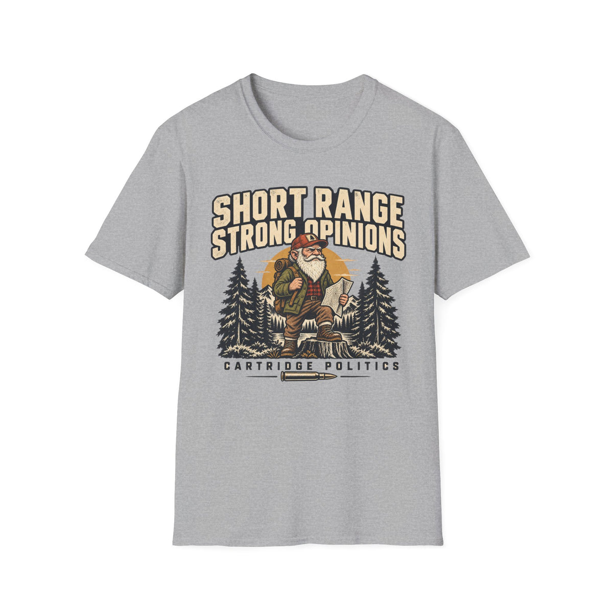 Gnome Short Range Strong Opinions T-shirt