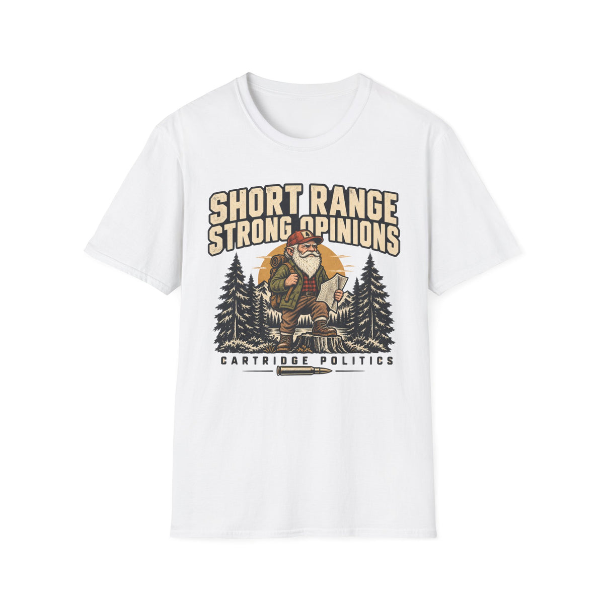 Gnome Short Range Strong Opinions T-shirt