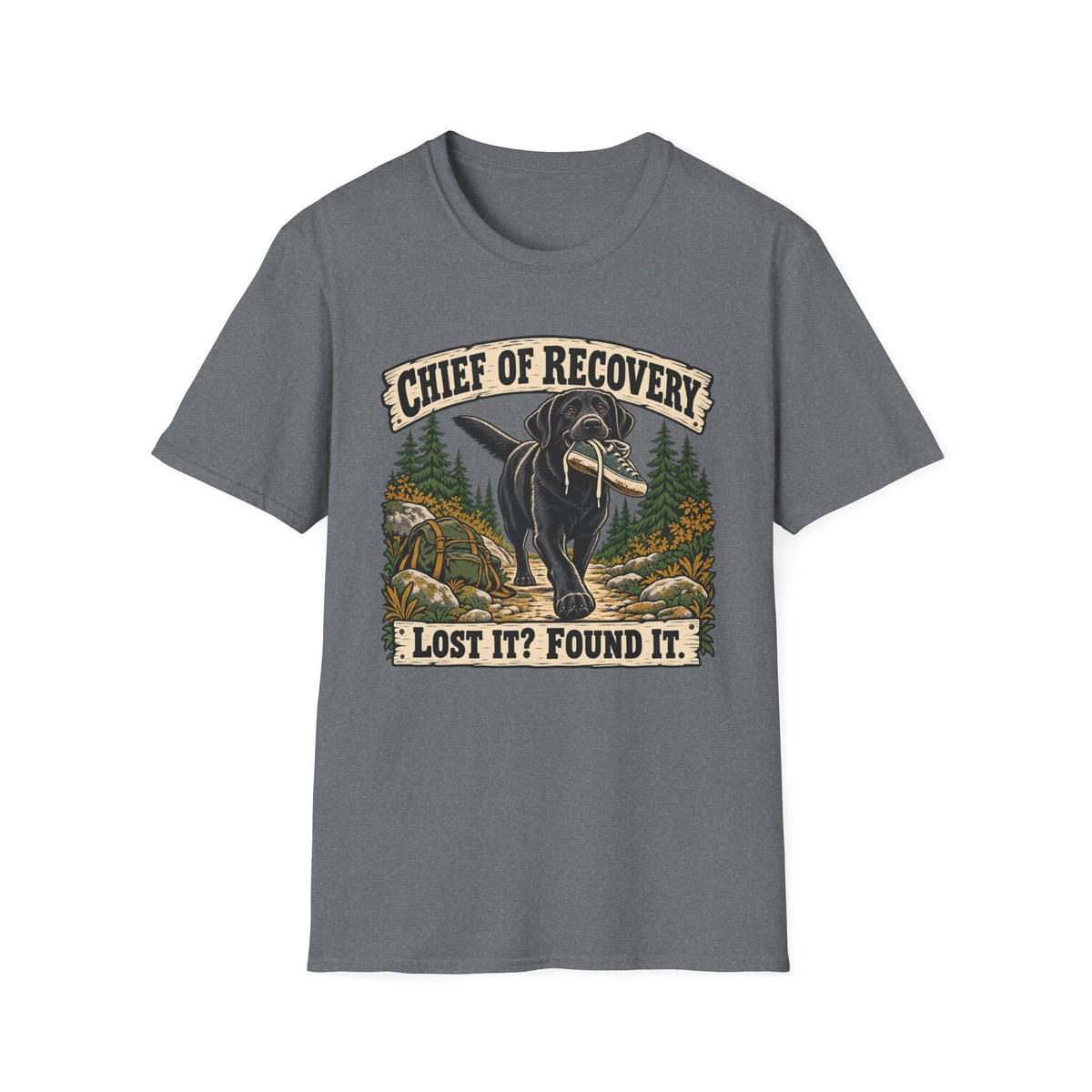 Black Lab Chief of Recovery Found It T-shirt