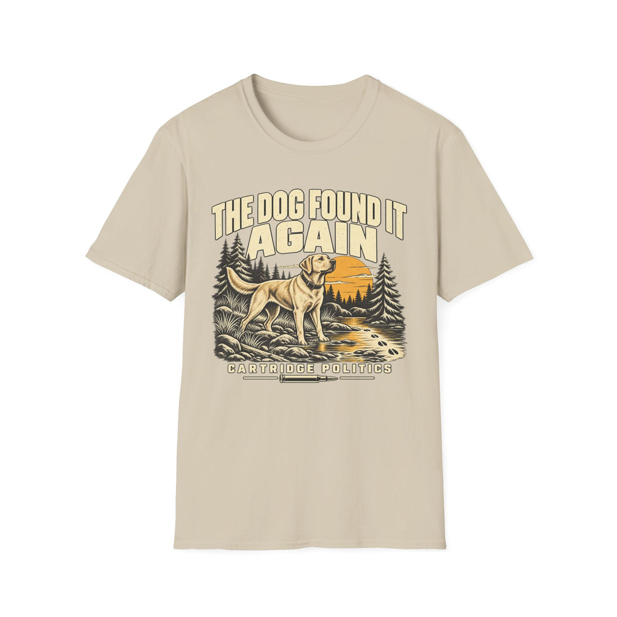 Yellow Lab Dog Found It Again T-shirt