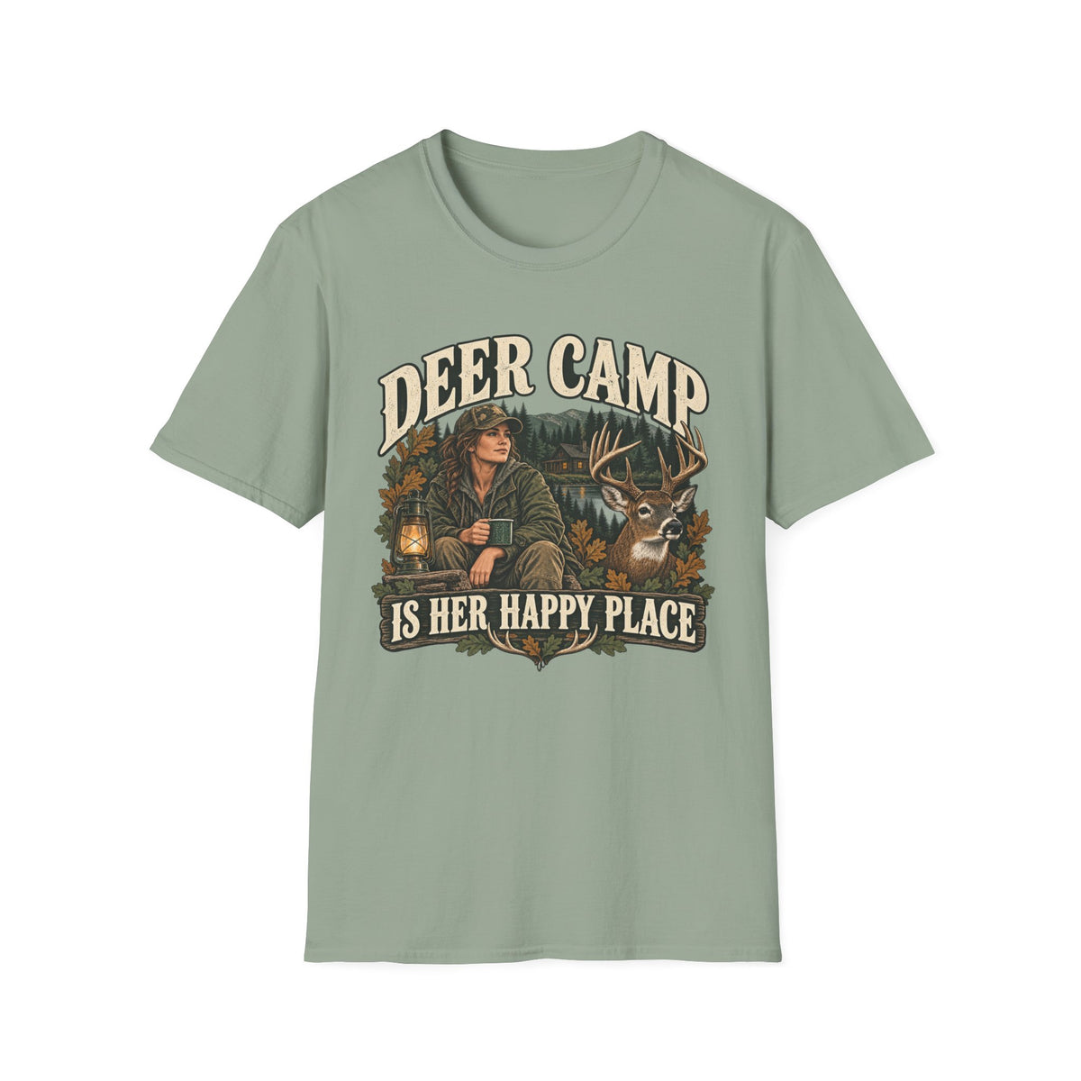 Deer Camp Is Her Happy Place T-shirt