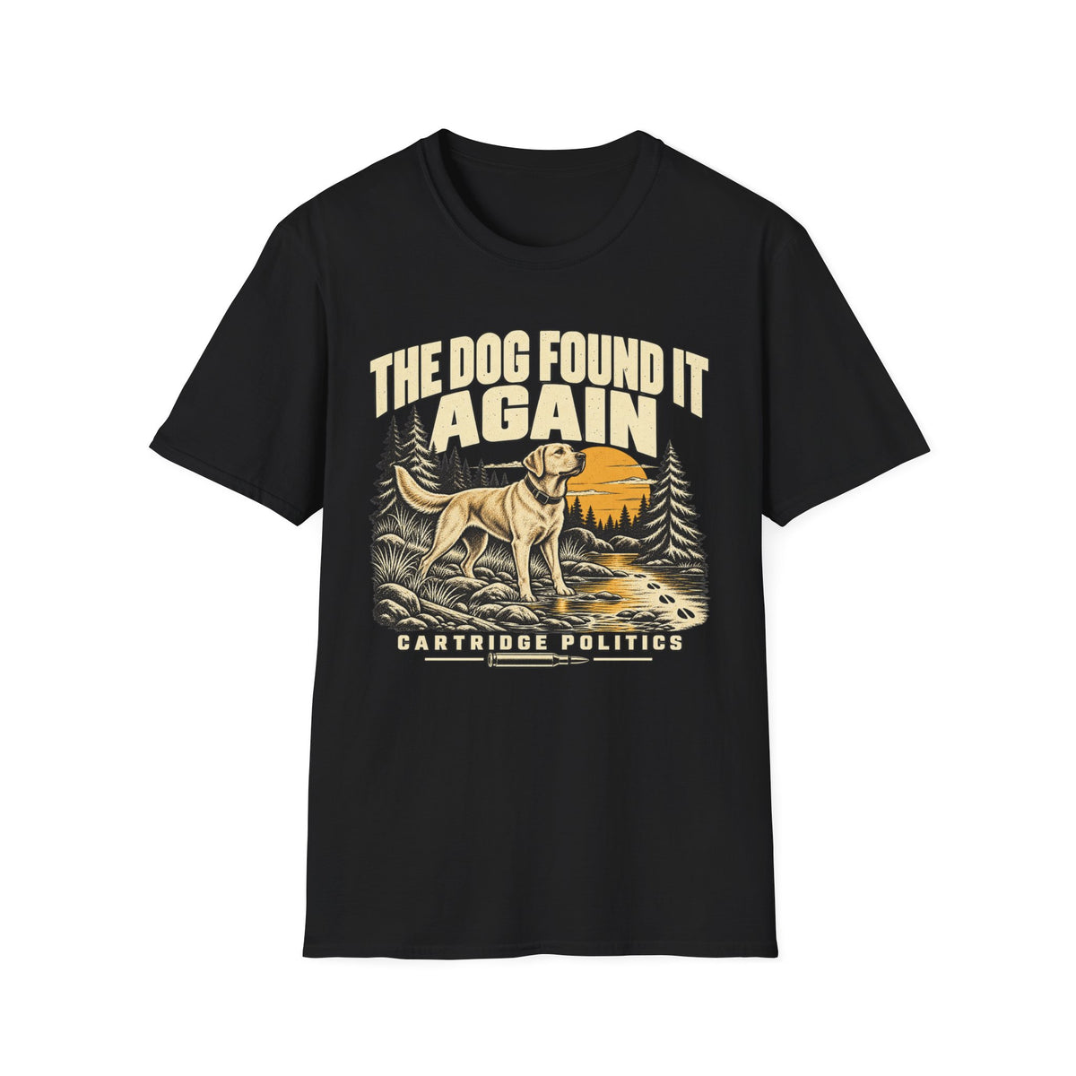 Yellow Lab Dog Found It Again T-shirt