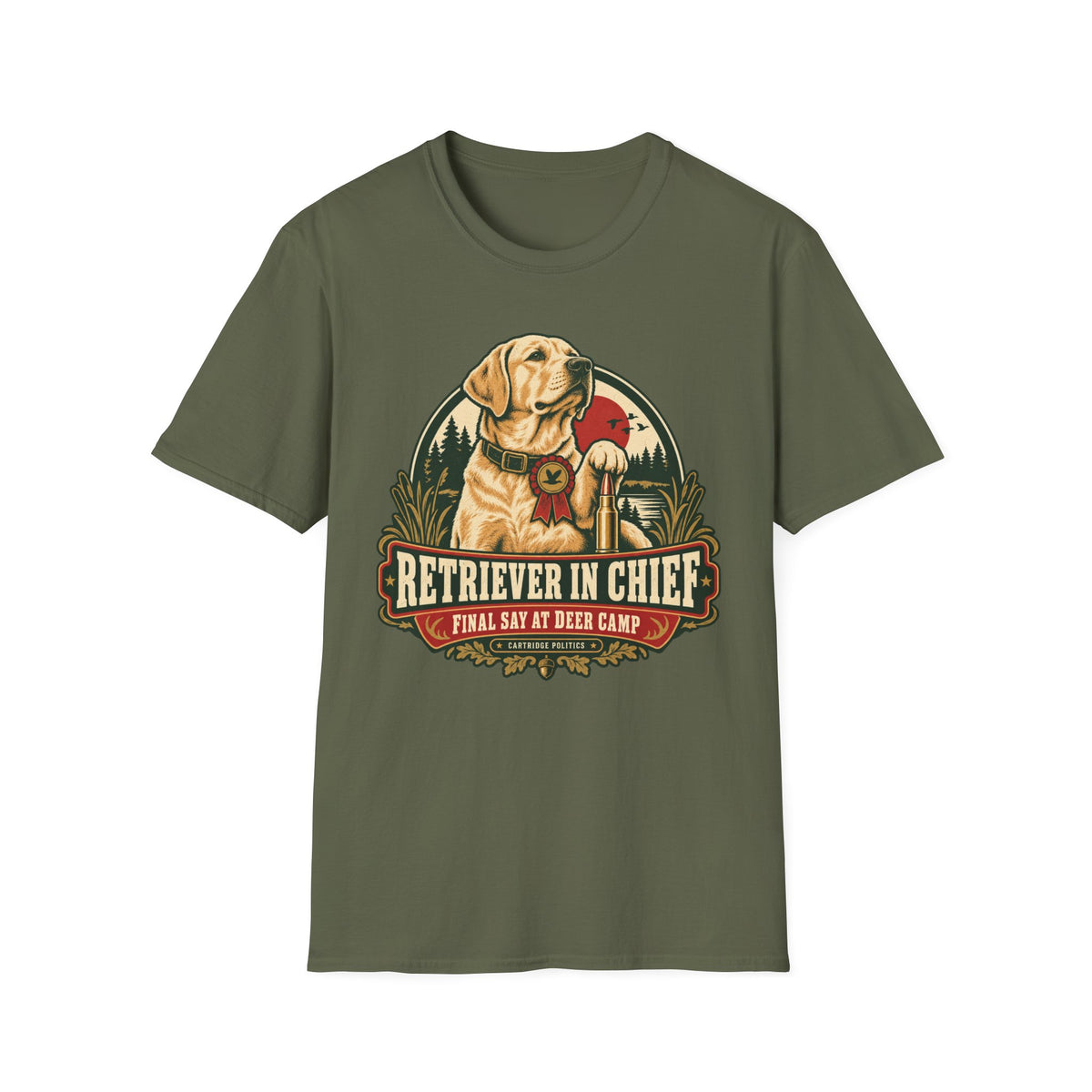 Yellow Lab Retriever In Chief T-shirt