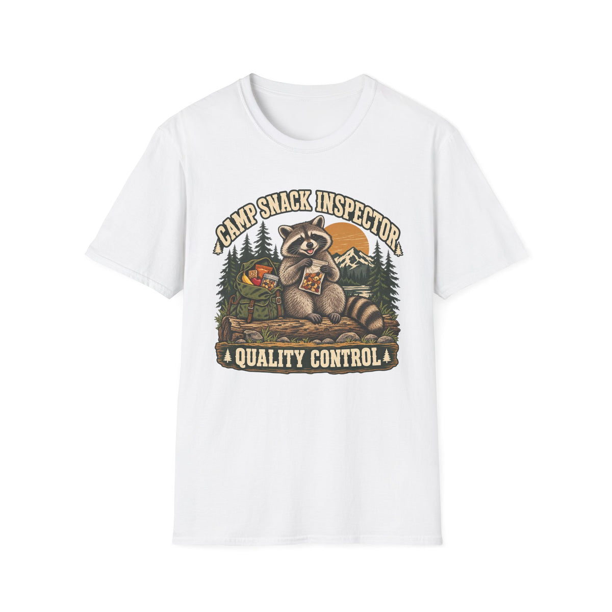 Camp Snack Inspector Raccoon T-shirt