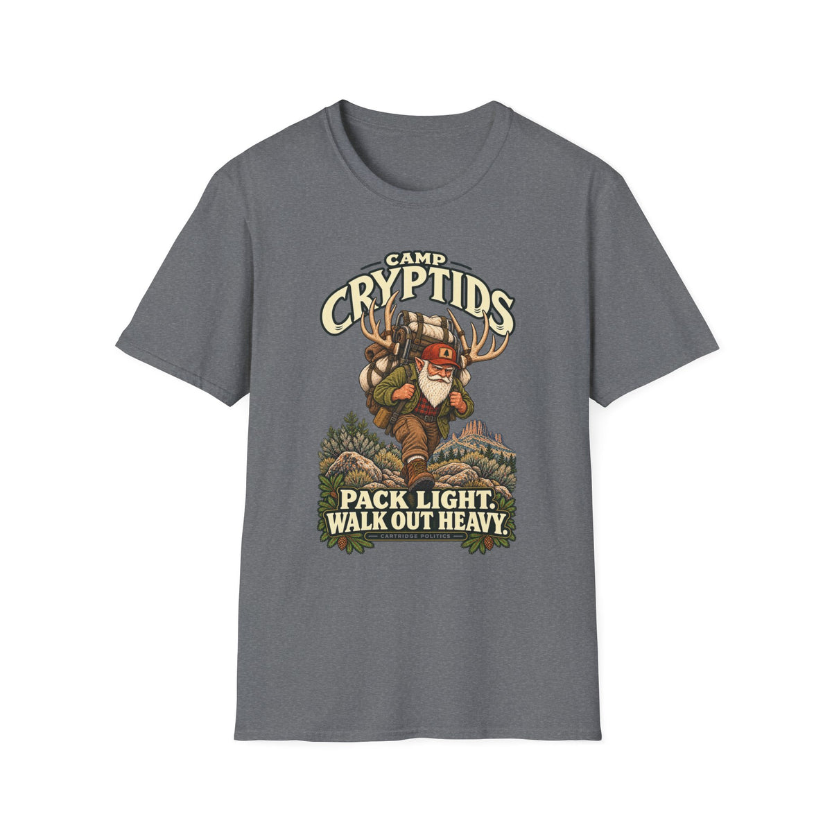 Camp Cryptid Gnome Packout T-shirt