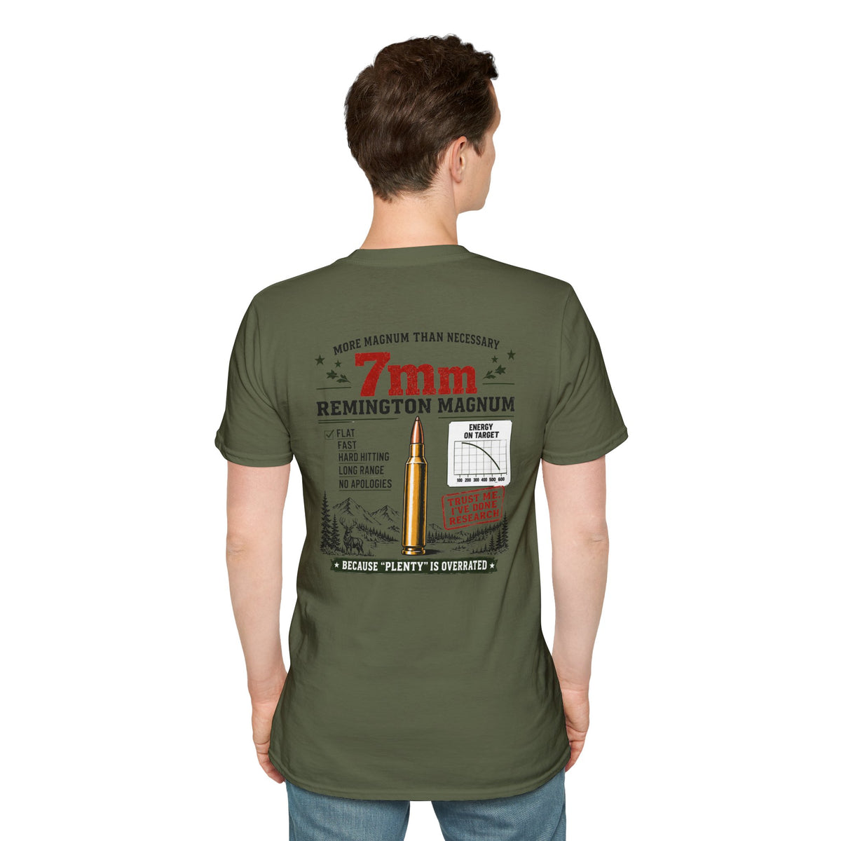 Team 7mm Remington Magnum Detailed T-shirt