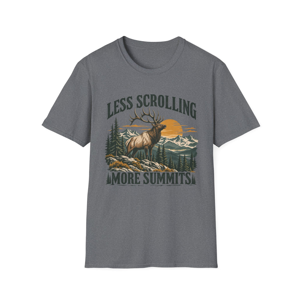 Less Scrolling More Summits Elk T-shirt