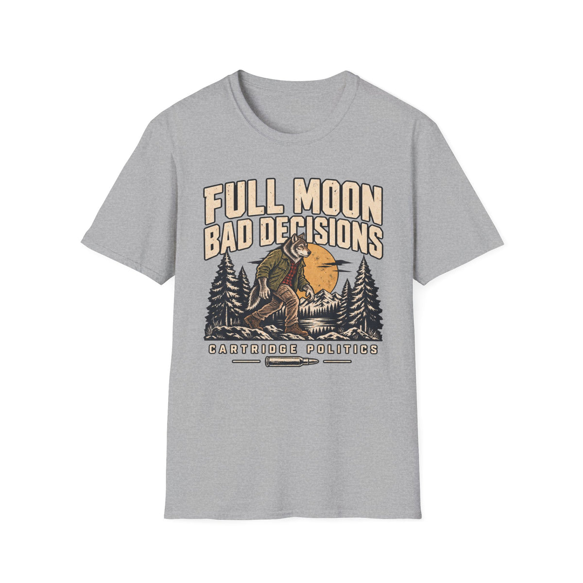 Werewolf Full Moon Bad Decisions T-shirt