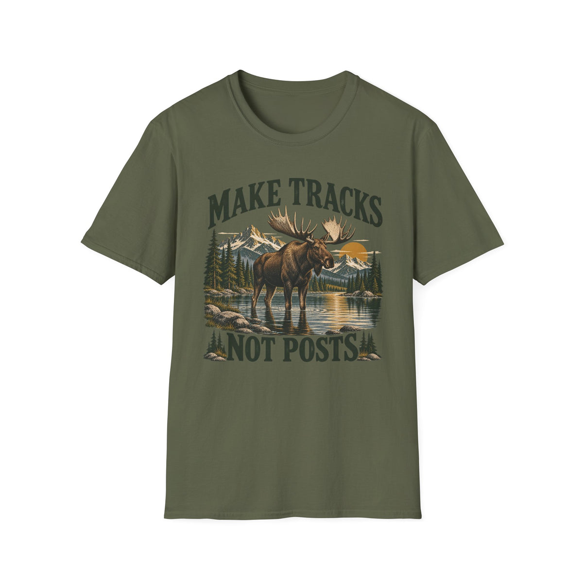 Make Tracks Not Posts Moose T-shirt