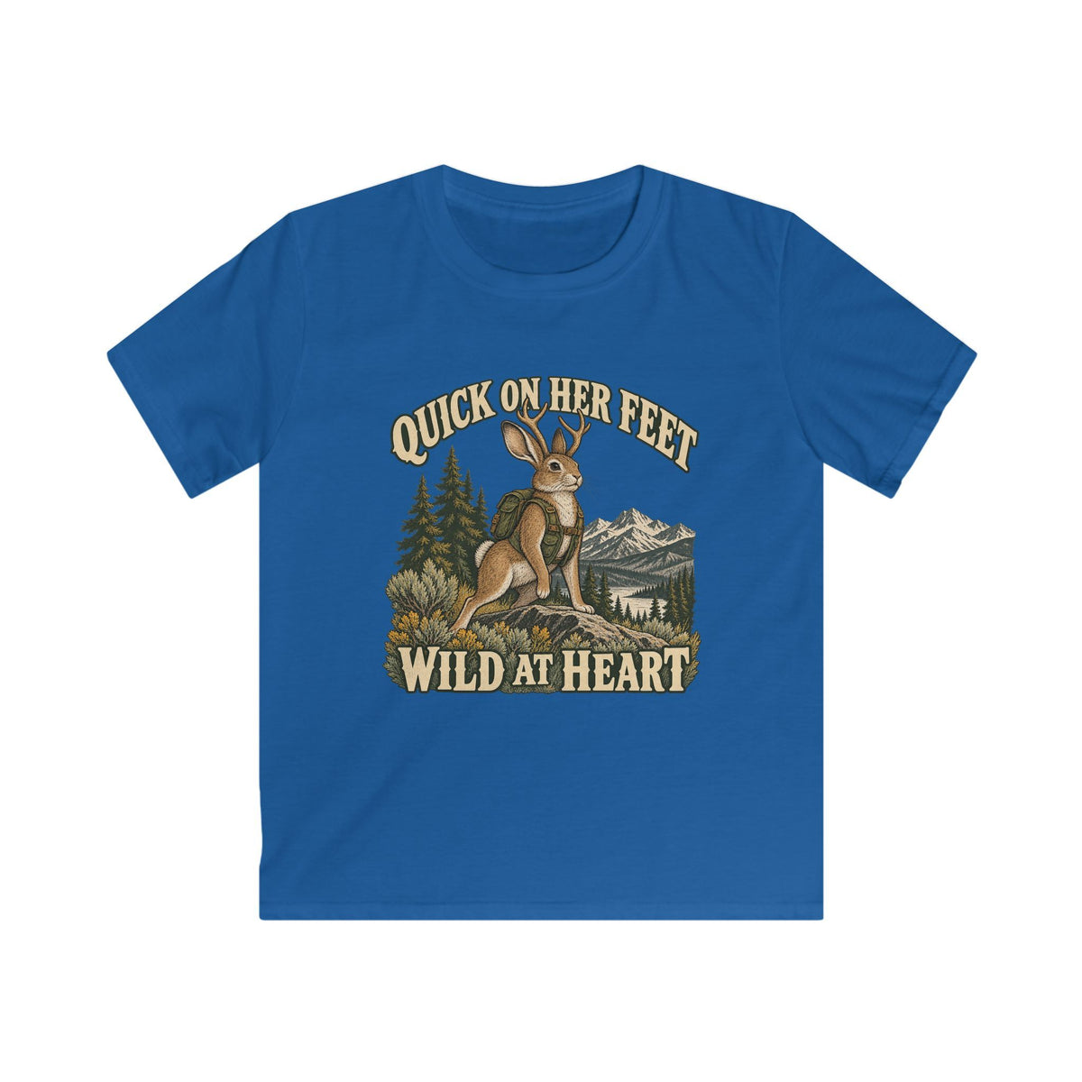 Kids Quick on Her Feet Wild At Heart Jackalope T-shirt