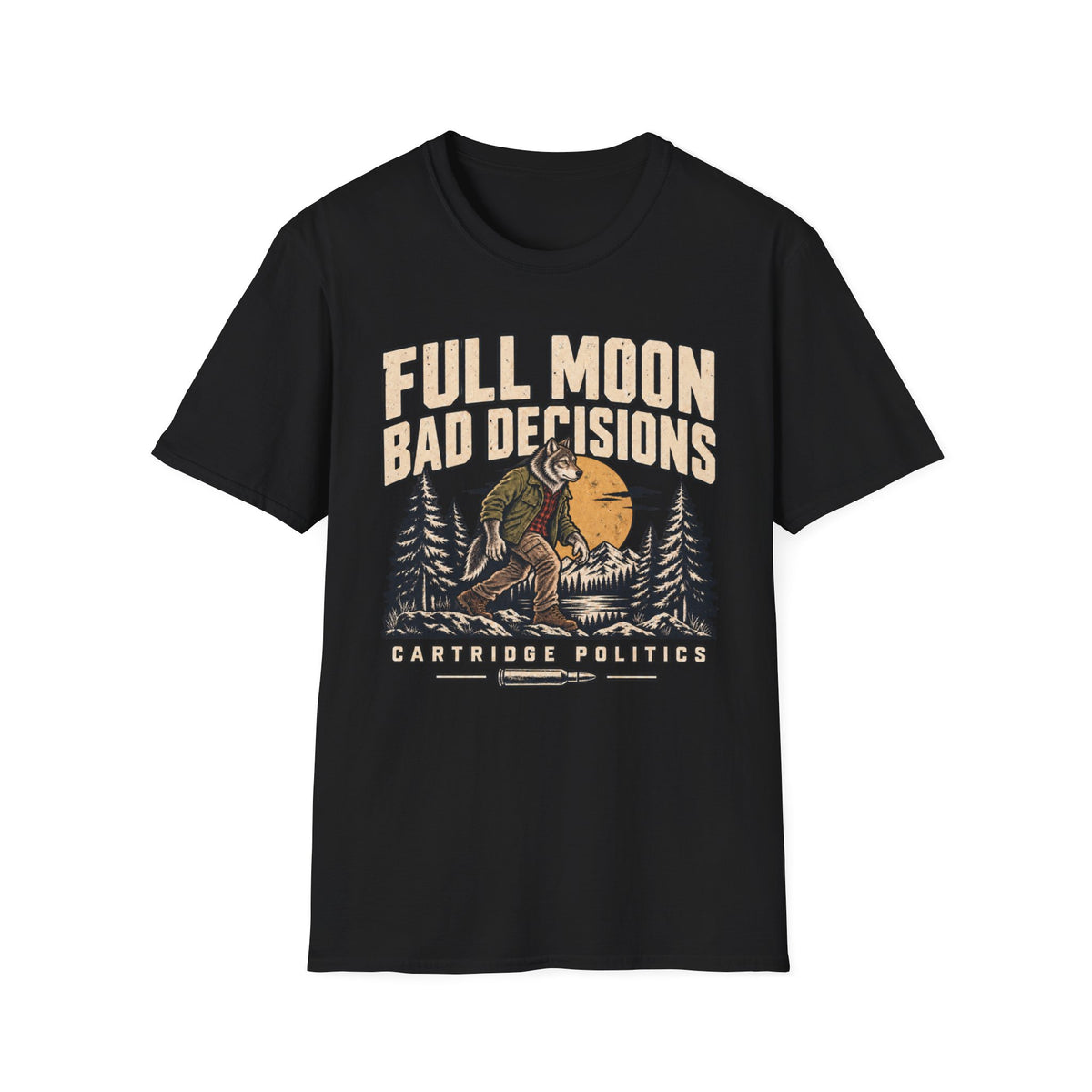 Werewolf Full Moon Bad Decisions T-shirt