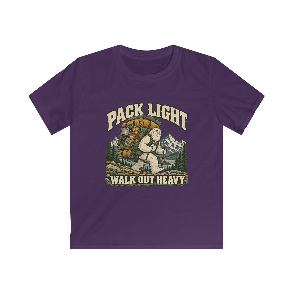 Kids Pack Light Walk Out Heavy Yeti T-shirt